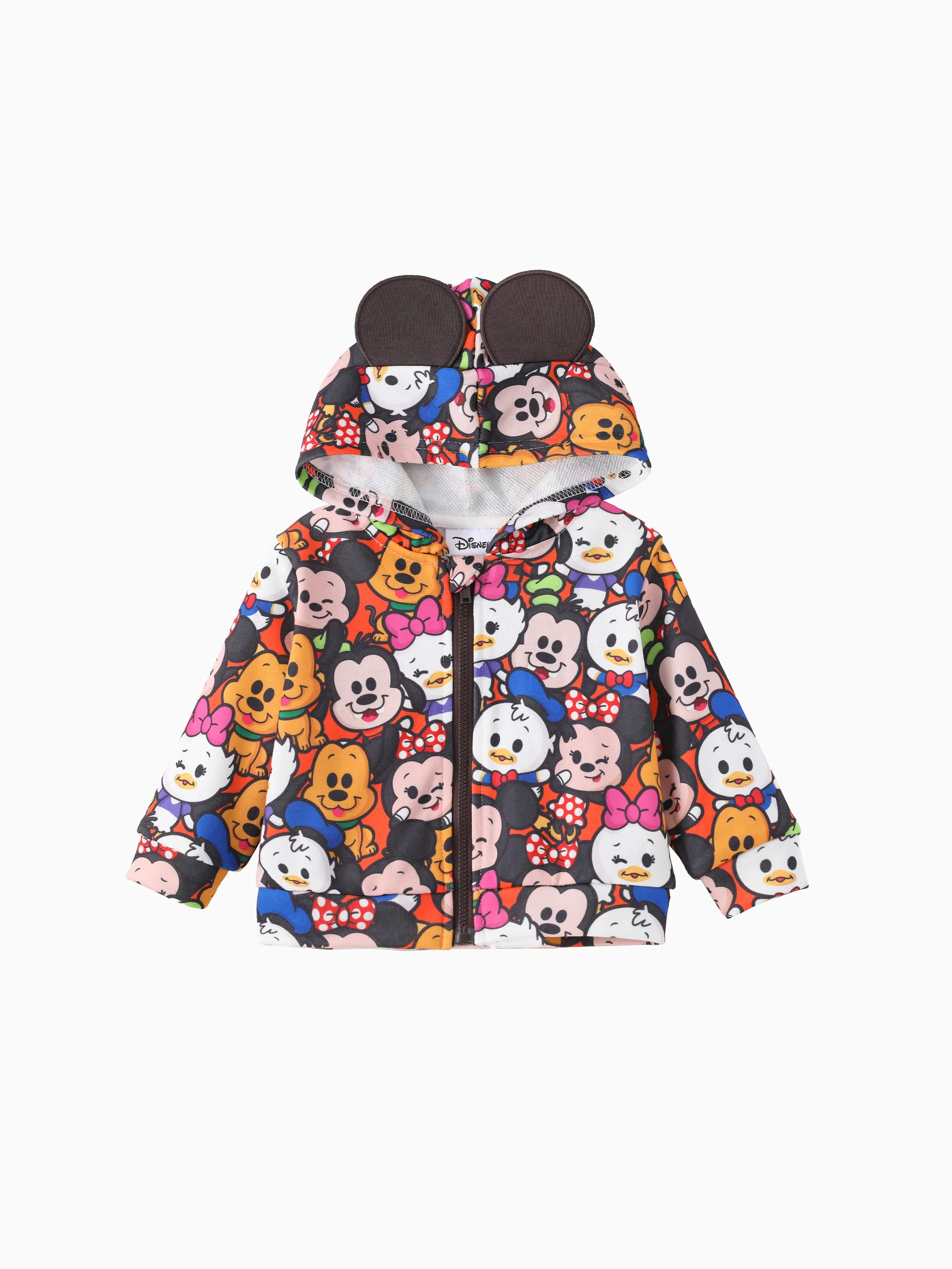 Disney Mickey and Friends Baby/Toddler 1pc Character Allover Pattern 3D Ears hooded Jacket