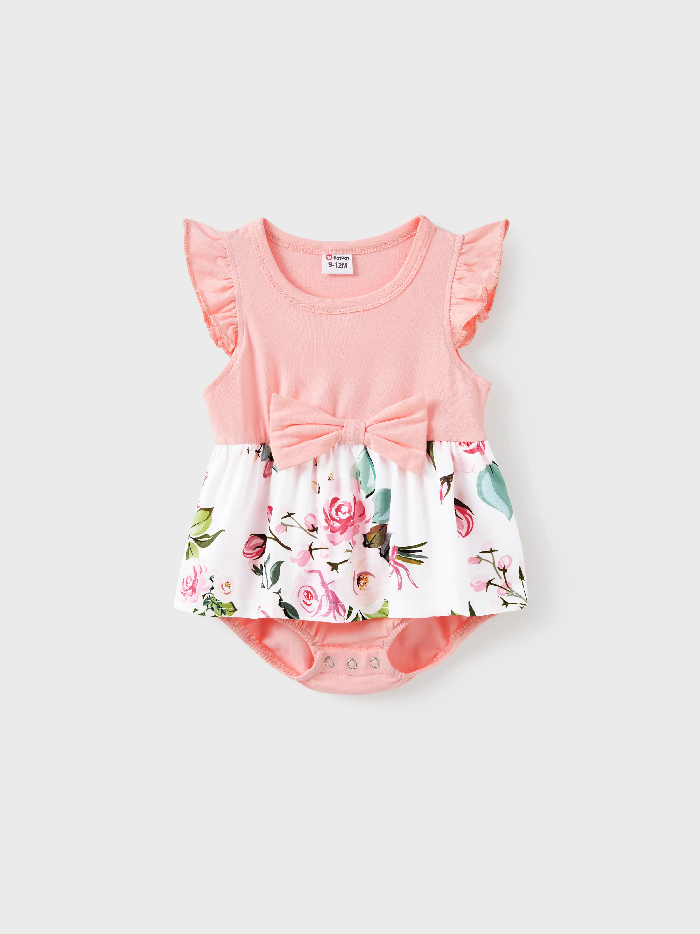 

Family Matching Pink Sleeveless Splicing Floral Print Midi Dresses and Colorblock Short-sleeve Polo Shirts Sets