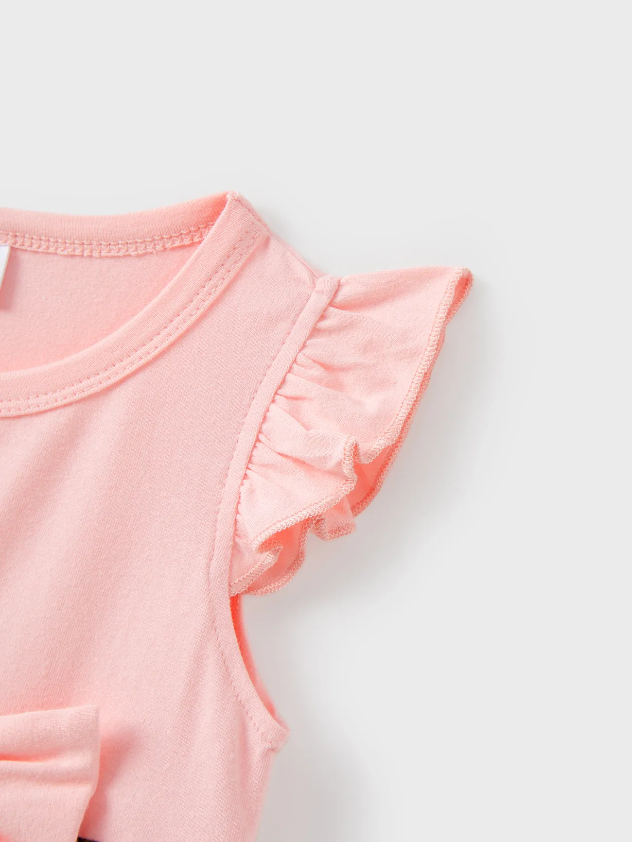 Baby Girl - Family Matching Pink Sleeveless Splicing Floral Print Midi Dresses and Colorblock Short-sleeve Polo Shirts Sets - Pink - image 15