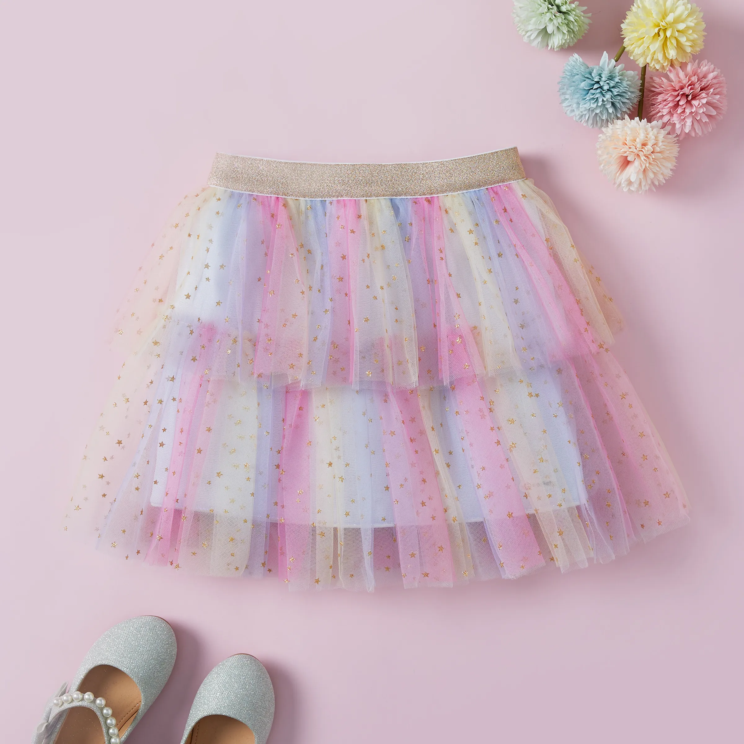 Go-Glow Light Up Colorful Skirt with Star Glitter Including Controller (Built-In Battery) Multi-color big image 12