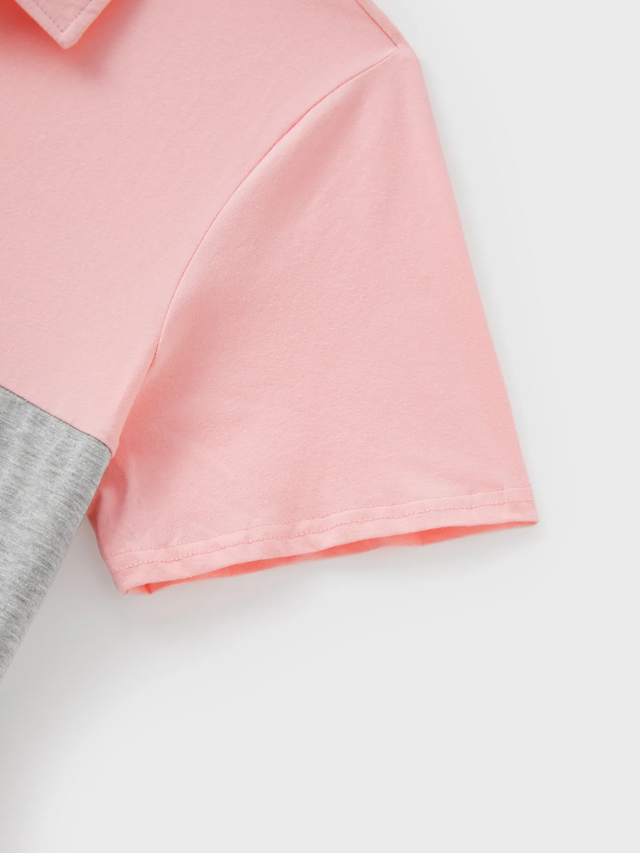 Men - Family Matching Pink Sleeveless Splicing Floral Print Midi Dresses and Colorblock Short-sleeve Polo Shirts Sets - Pink - image 24