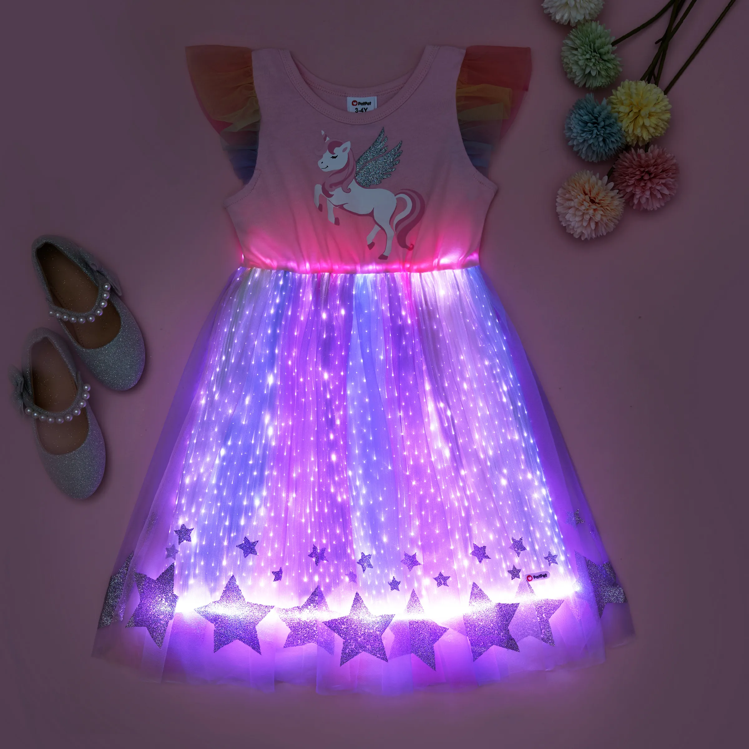 Go-Glow Illuminating Unicorn Dress With Light Up Skirt Including Controller (Built-In Battery) Multi-color big image 6