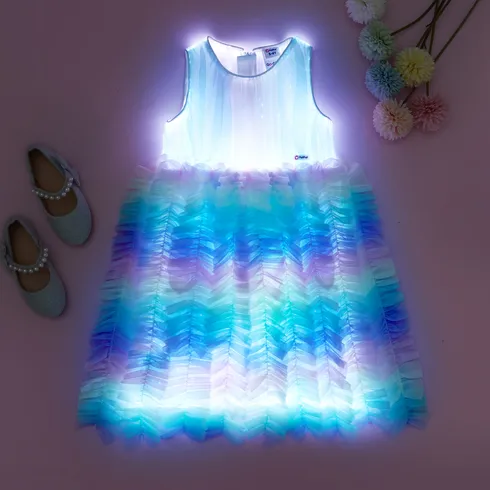 Go-Glow Light Up Colorful Princess Party Dress with Ruffled Skirt Including Controller (Built-In Battery) Multi-color big image 10