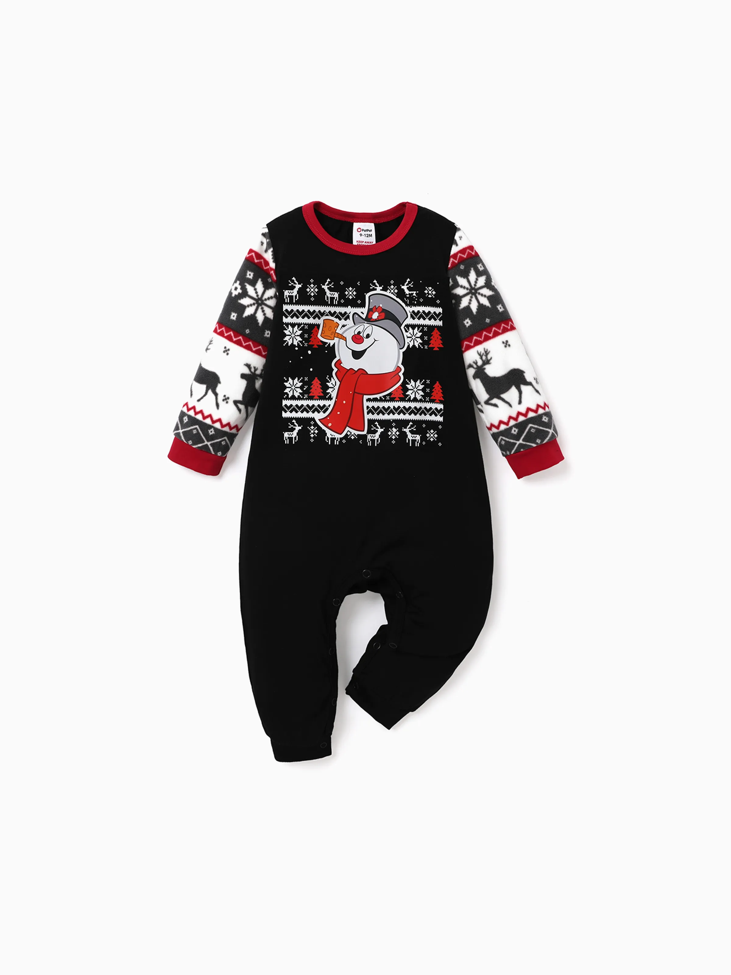 

Frosty The Snowman Family Matching Christmas Graphic Print Top and Fleece Pants Pajamas Sets(Flame Resistant)