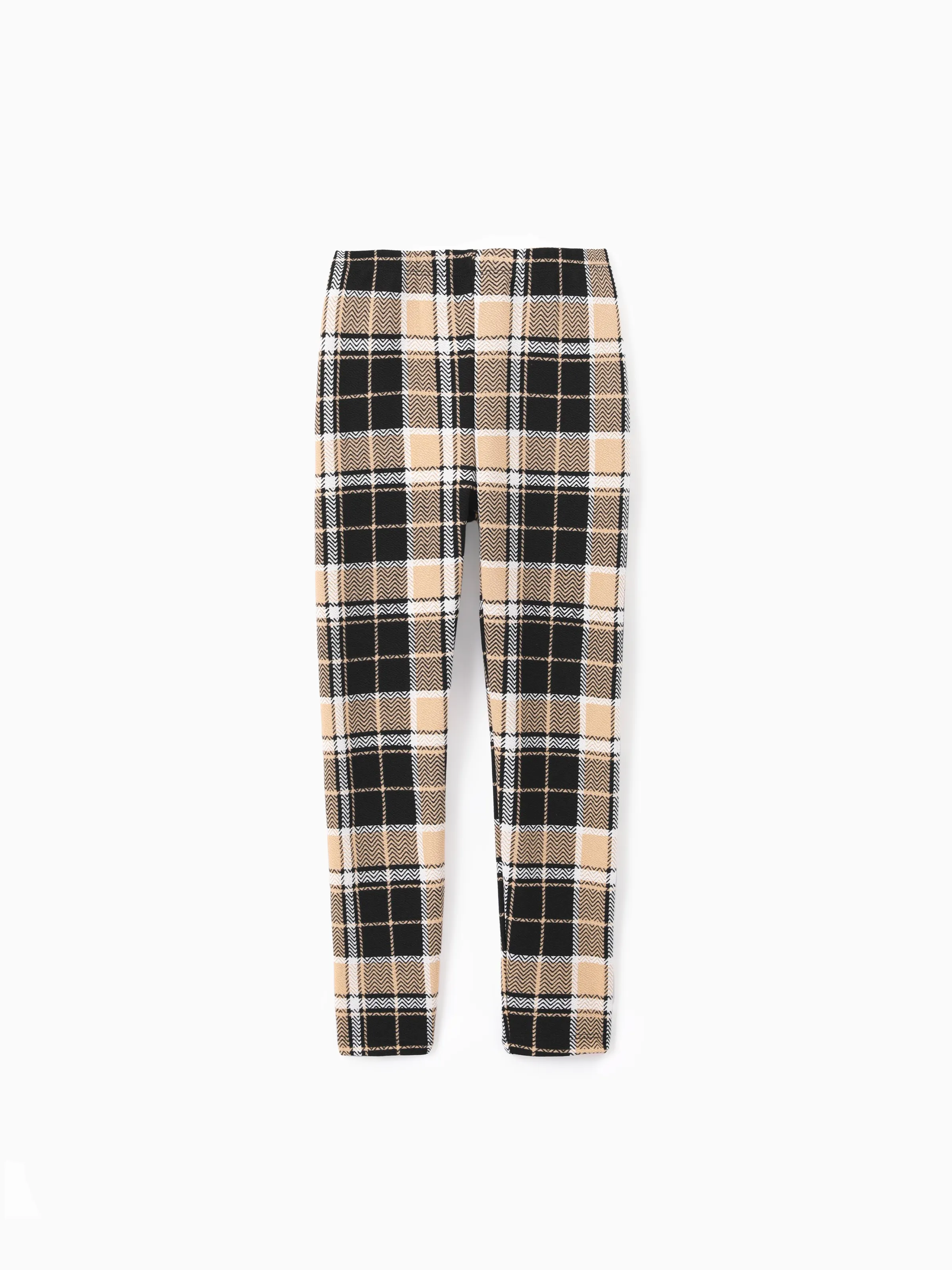 

Kid Girl Houndstooth Grid Leggings