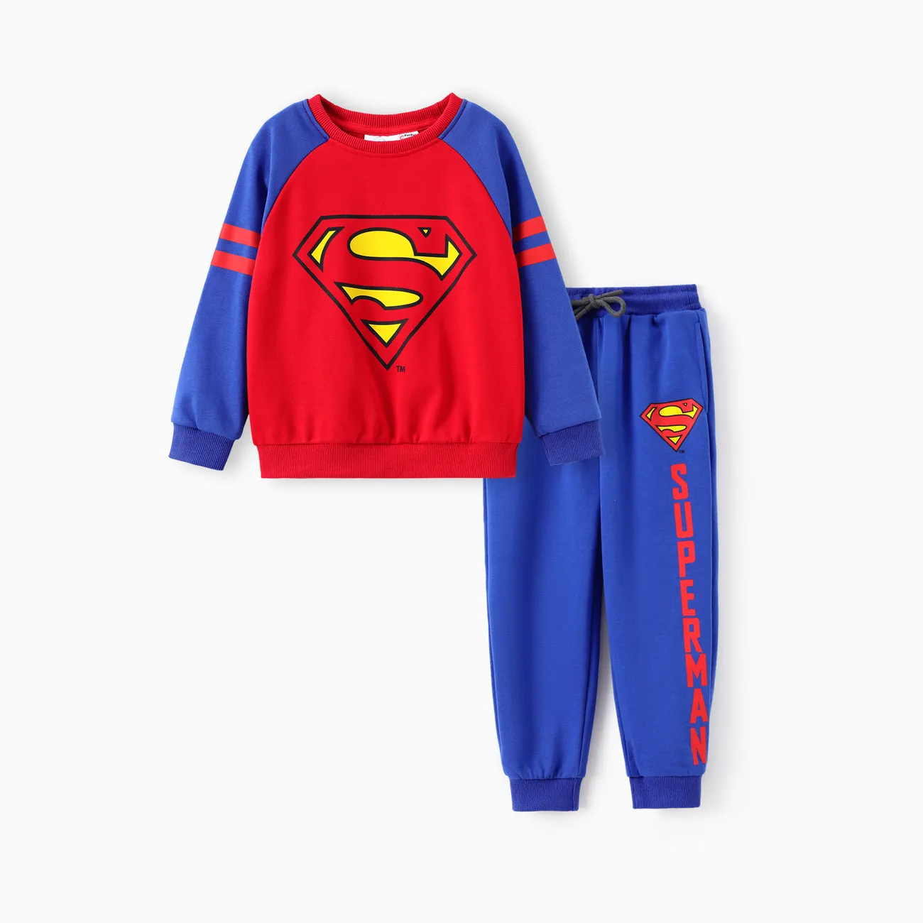 Justice League Toddler/Kid Boy 2pcs Superman Colorblock Top And Pants Set