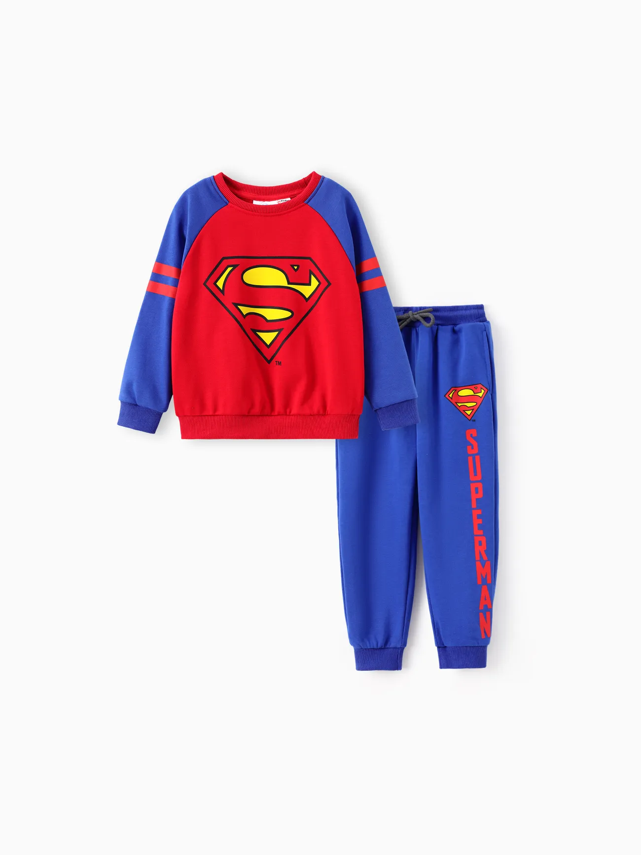 Liga de la Justicia Niño Pequeño / Niño 2 piezas Superman Colorblock Top Y Conjunto De Pantalones