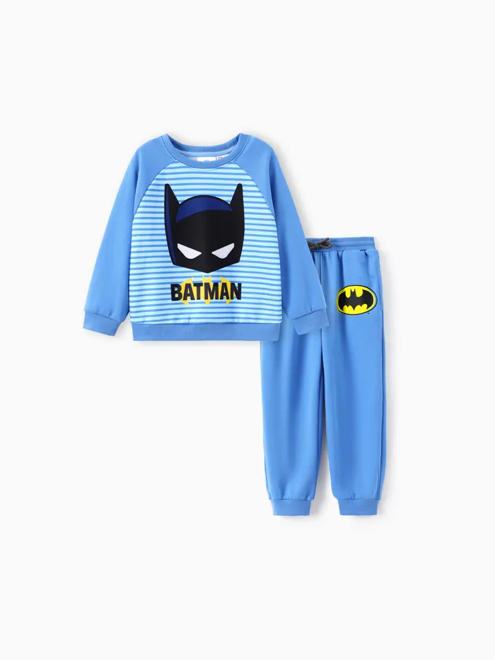 Justice League Toddler/Kid Boy 2pcs Batman Striped Top And Pants Set