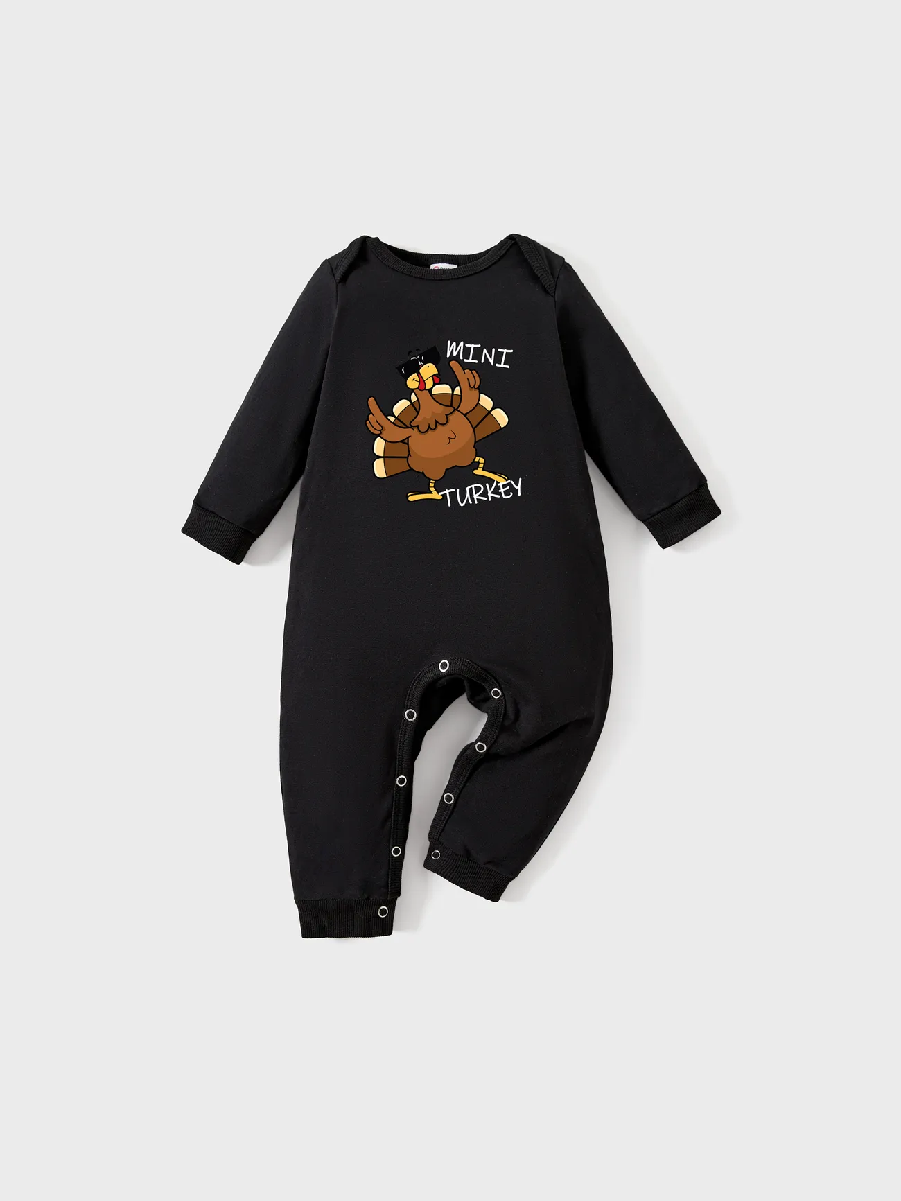 

Thanksgiving Family Matching Cartoon Turkey Pattern Long-sleeve Tops