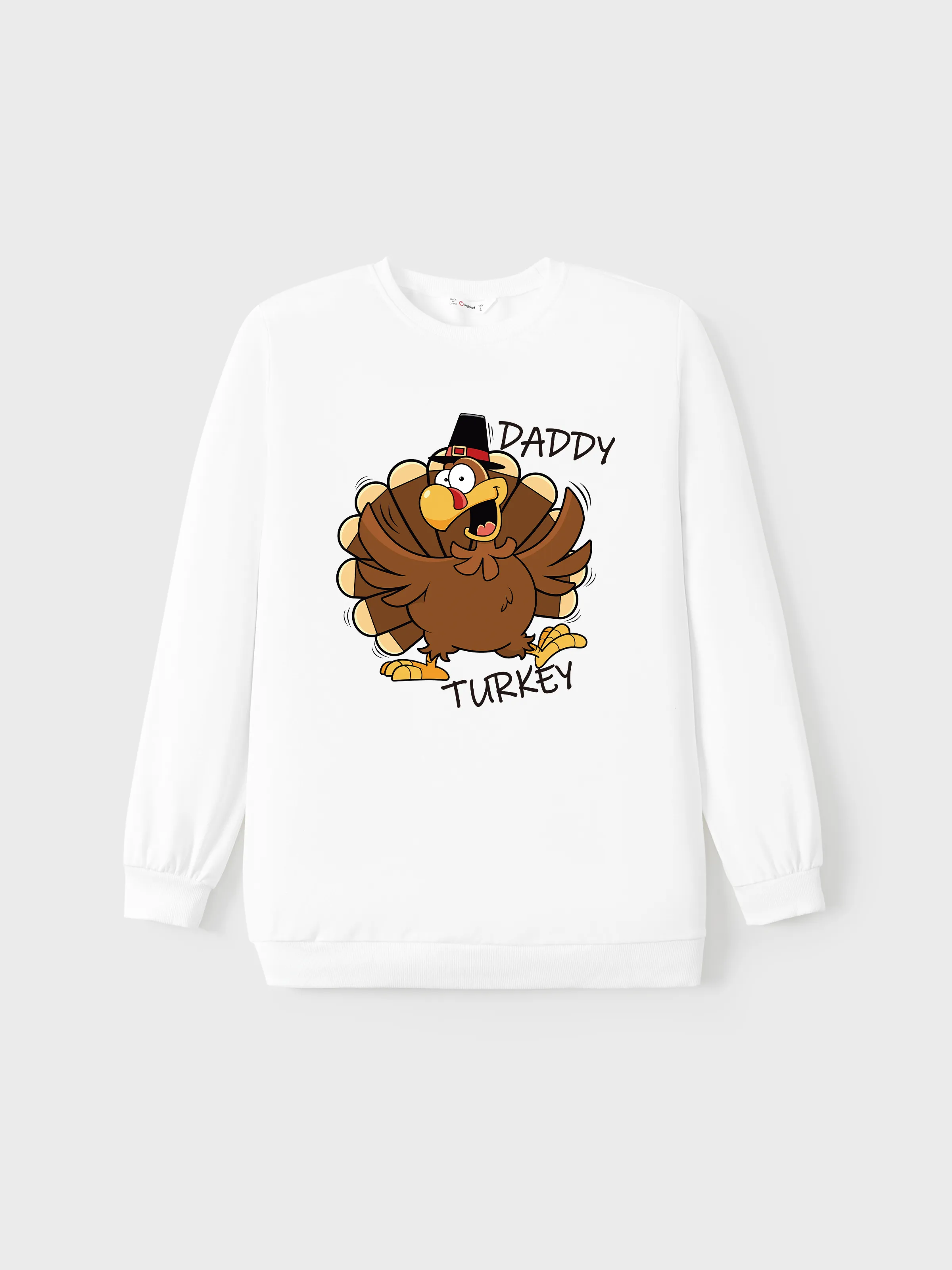 

Thanksgiving Family Matching Cartoon Turkey Pattern Long-sleeve Tops