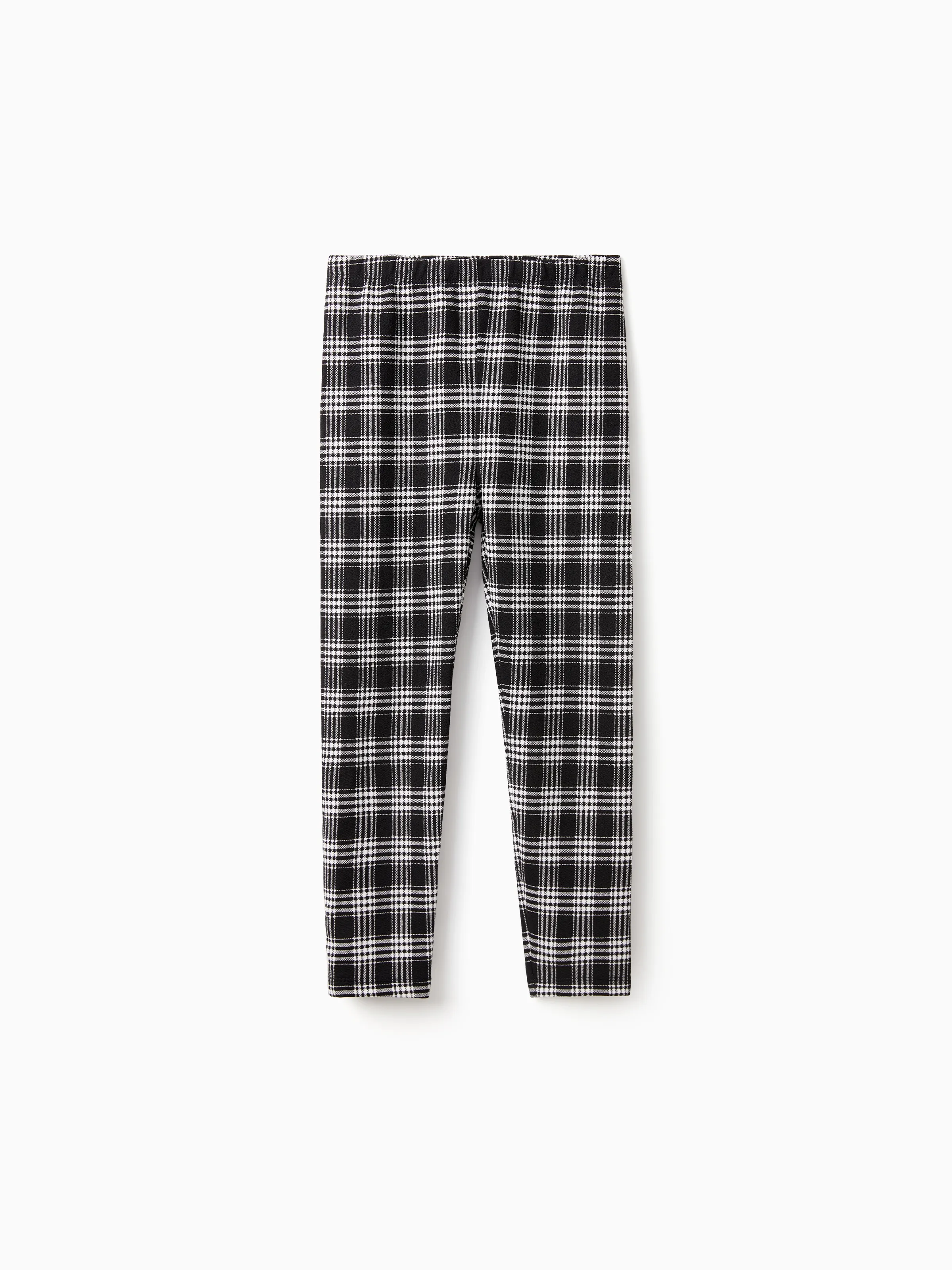 

Kid Girl Houndstooth Grid Leggings