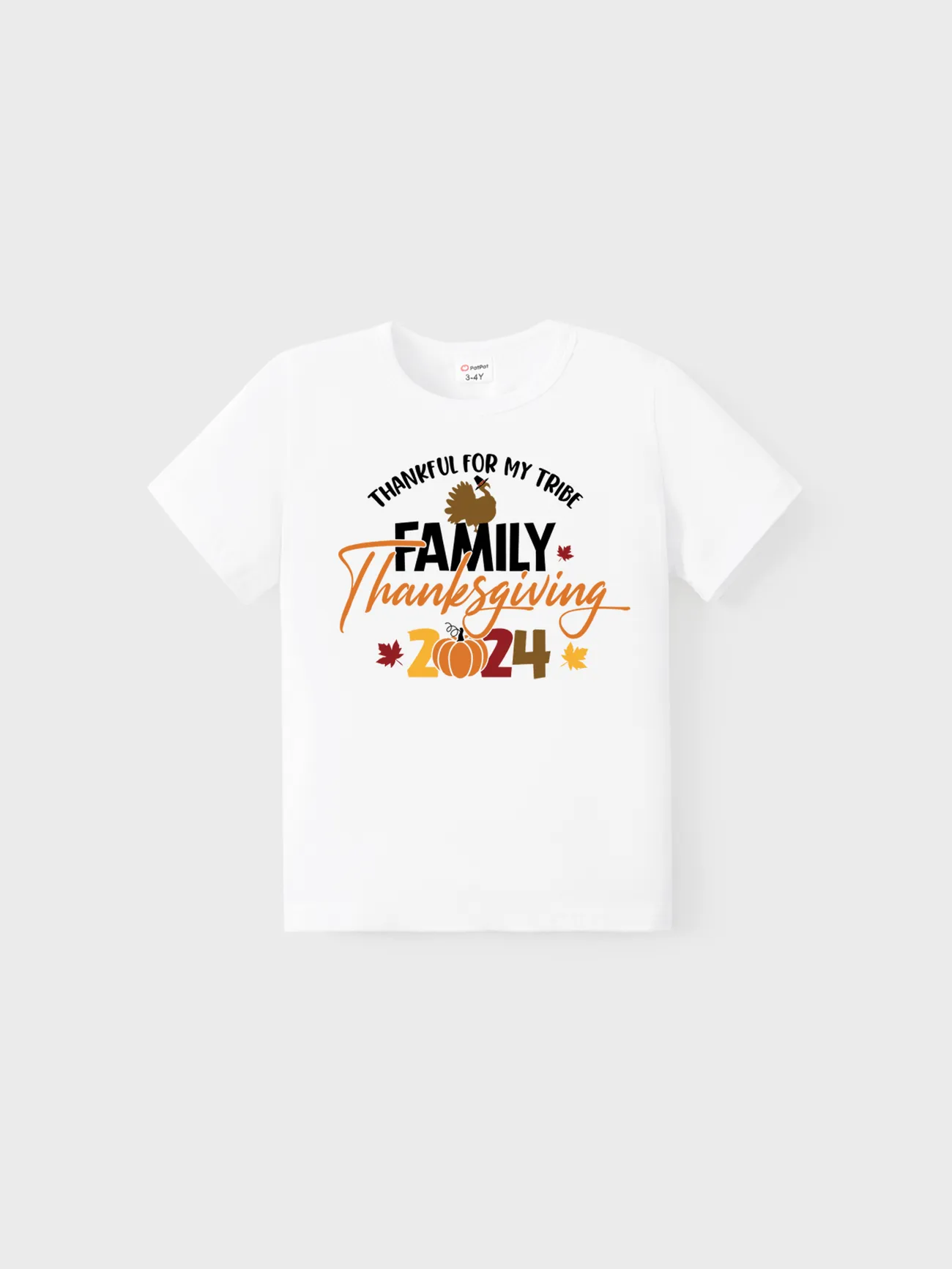 

Thanksgiving Family Cotton Short Sleeves Top Matching Tee