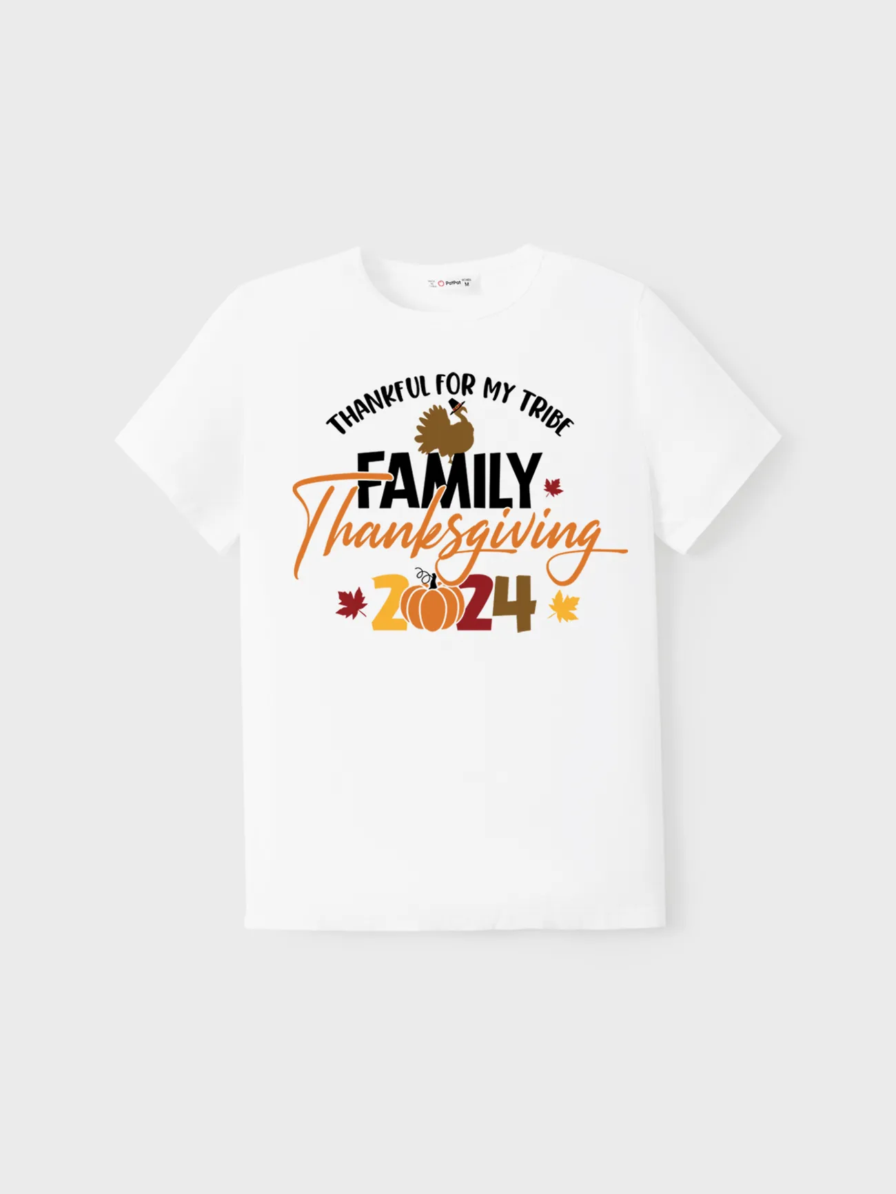 

Thanksgiving Family Cotton Short Sleeves Top Matching Tee