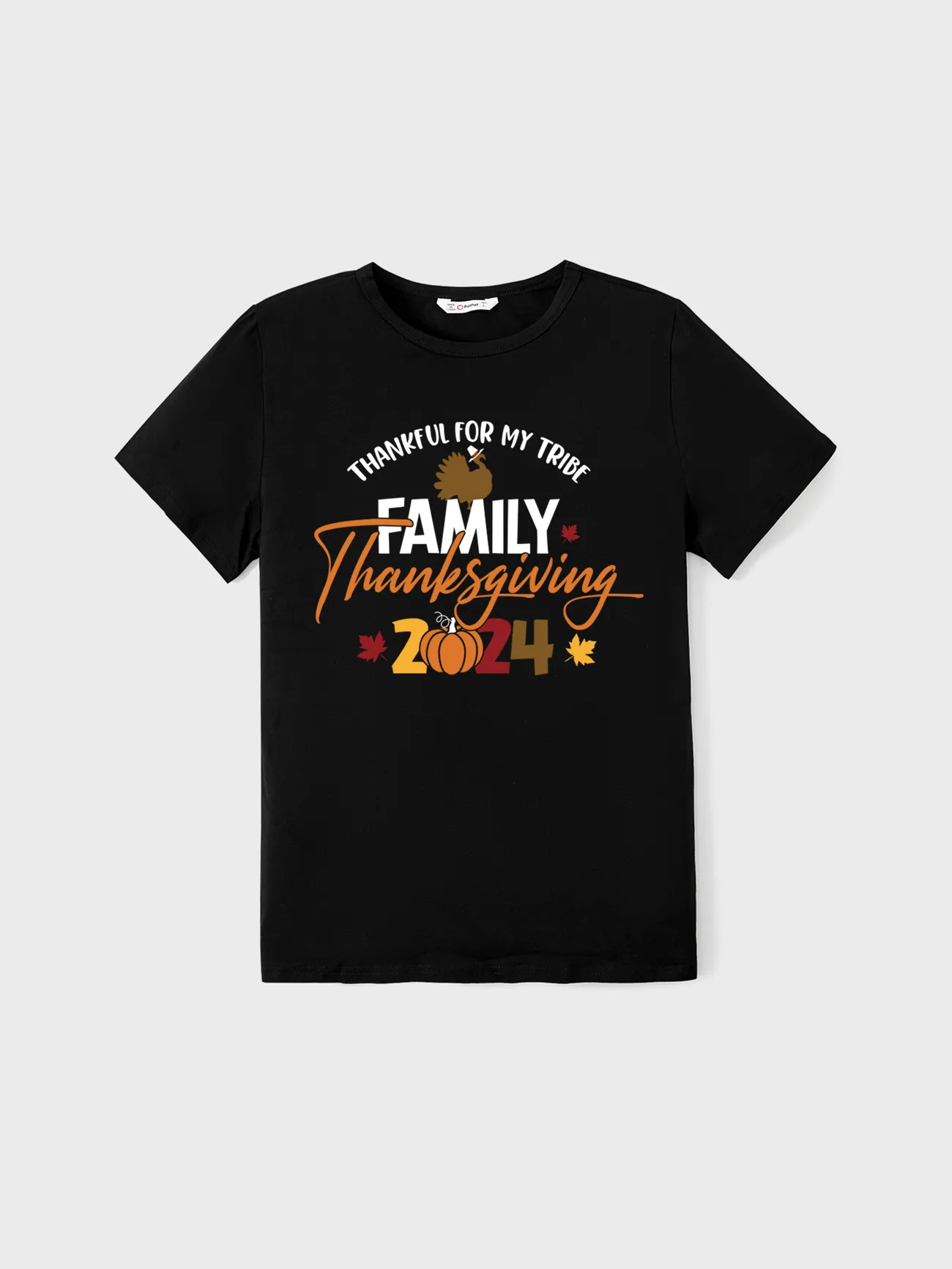 

Thanksgiving Family Cotton Short Sleeves Top Matching Tee