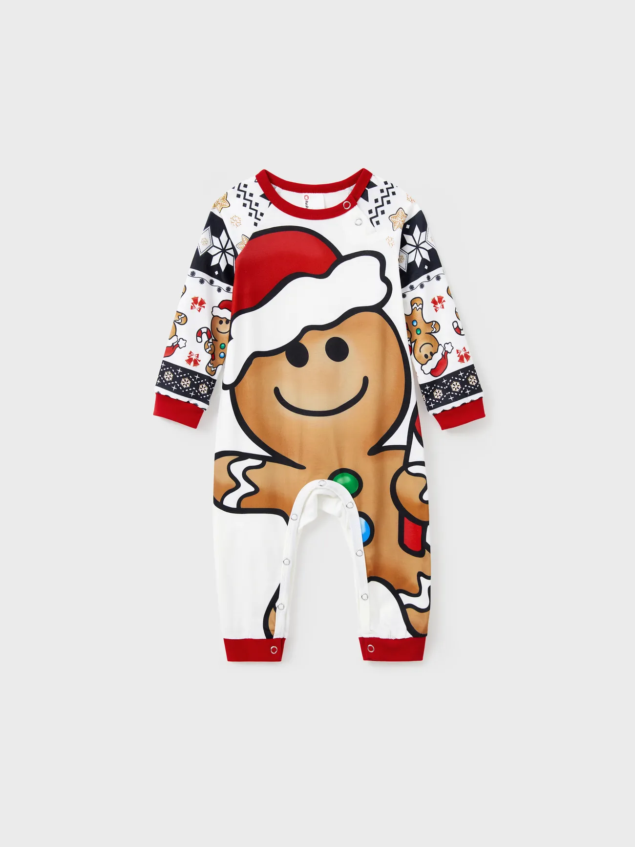 

Christmas Family Matching Raglan Sleeves Gingerbread Man Pajamas Sets with Drawstring and Pockets