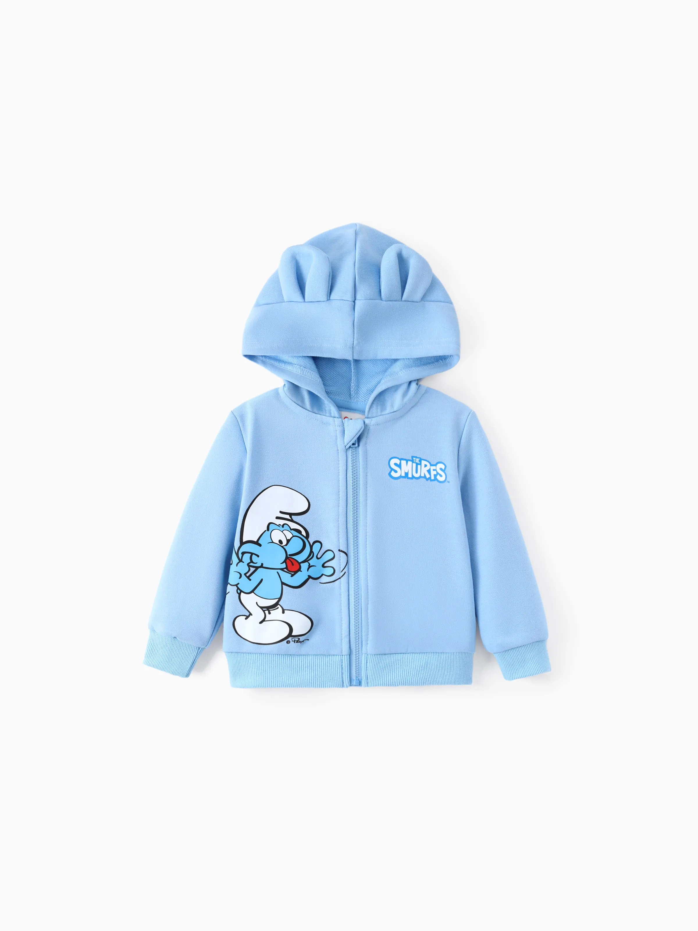 

The Smurfs Baby/Toddler Boy/Girl 1pc 3D Ears Character Pattern Zipper Hooded Jacket