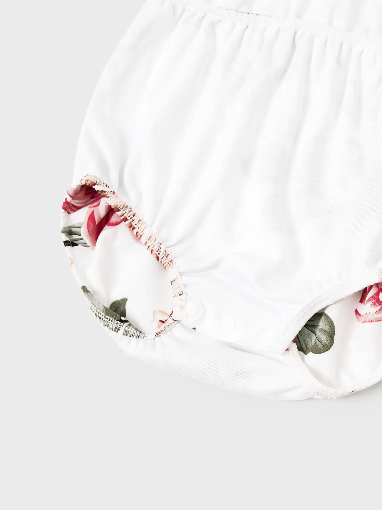 Baby Girl - White and Pink Floral Dresses and T-shirts for Matching Family - Colorful - image 14