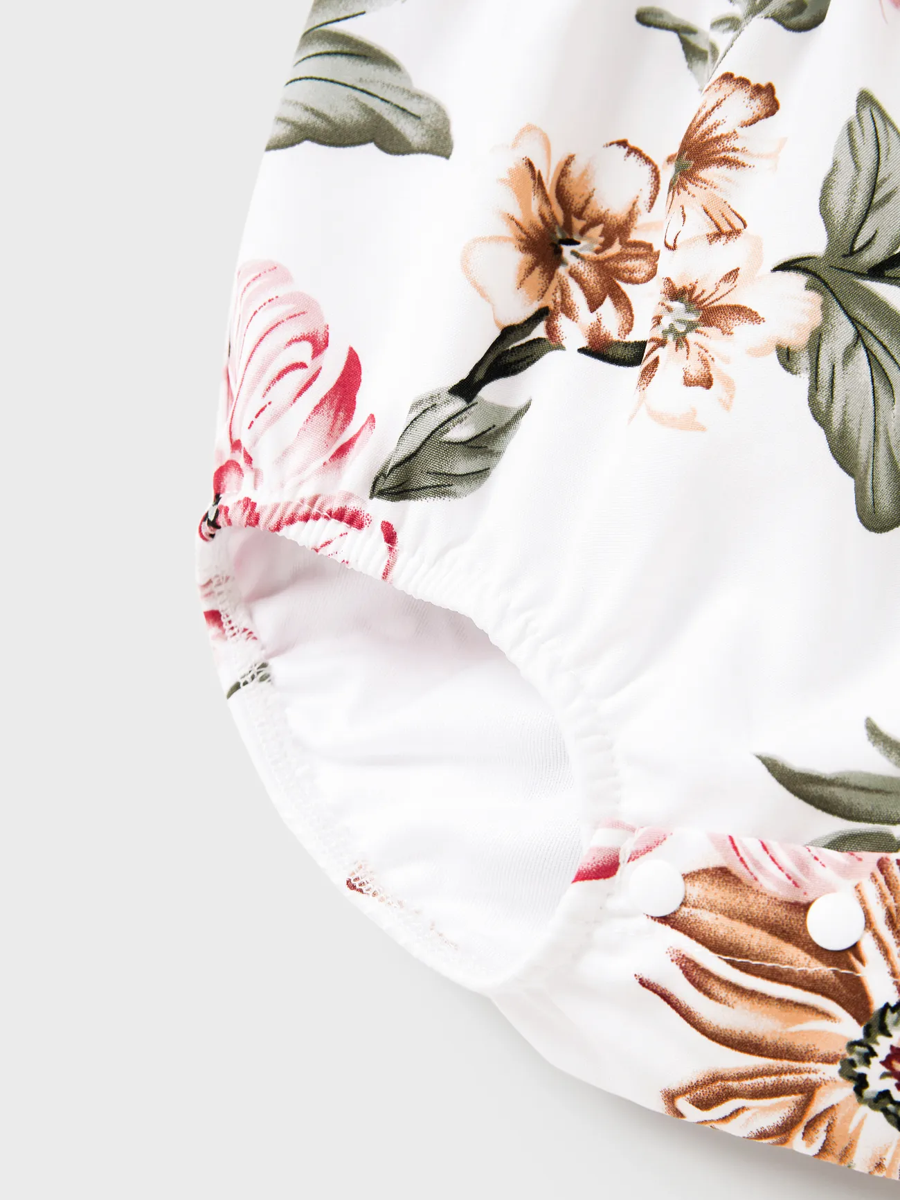 Baby Girl - White and Pink Floral Dresses and T-shirts for Matching Family - Colorful - image 16