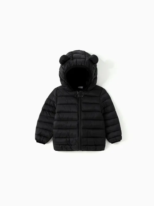 Baby/Toddler Clothes 3D Ear Design Hooded Quilted Puffer Jacket