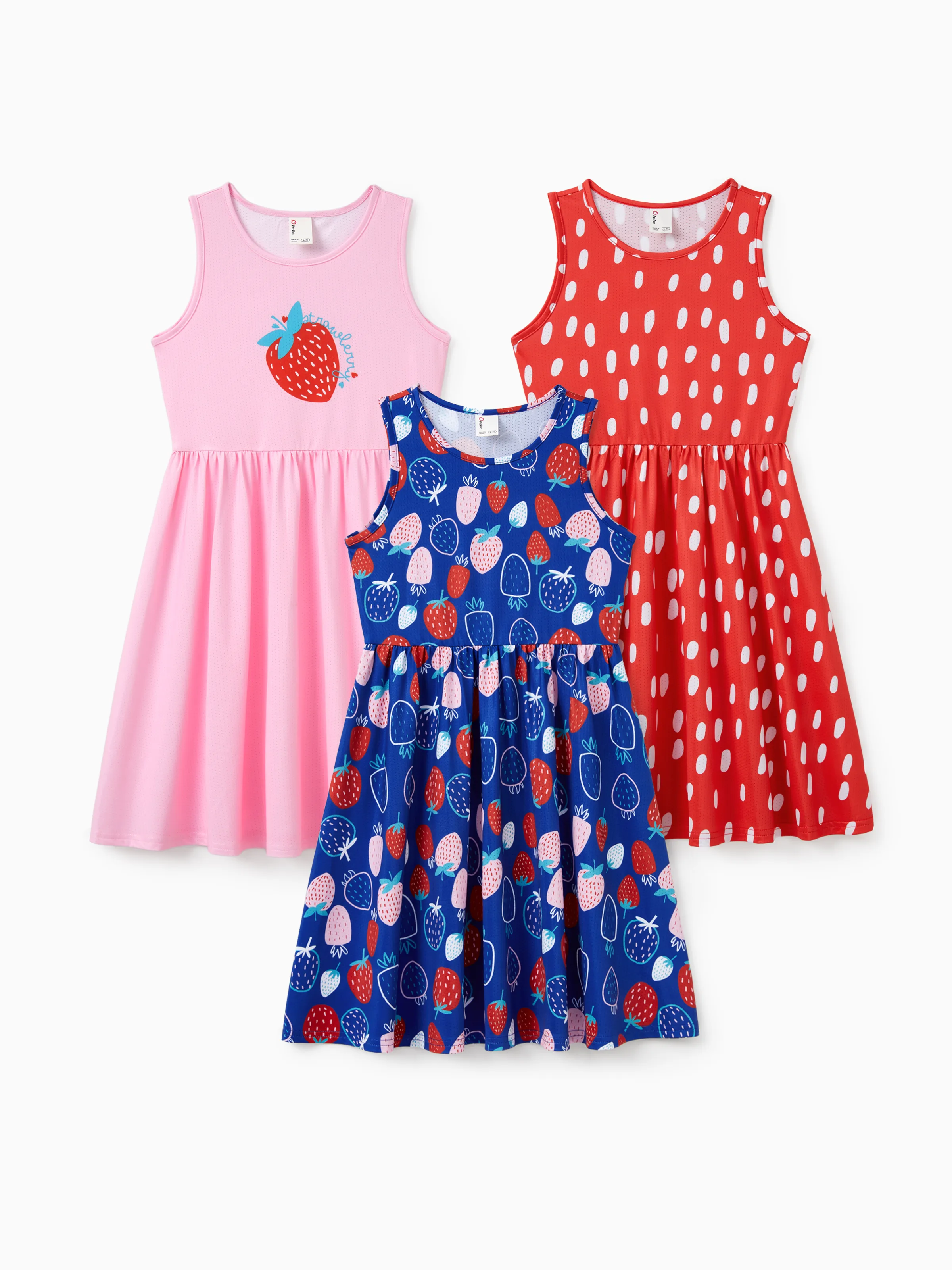 3pcs Toddler Fille Robe décontractée sur le thème des fruits