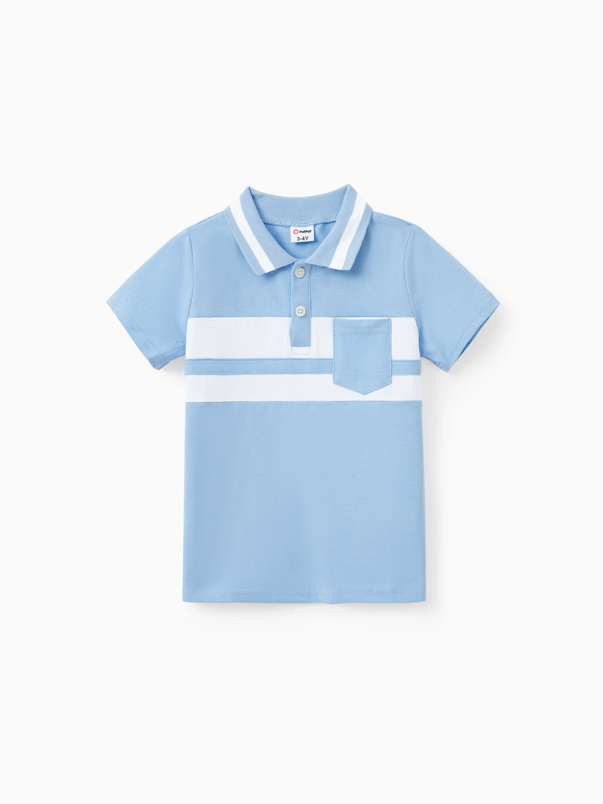 

Family Matching Color Block Polo Shirt or Button Up Elastic Waist Vibrant Floral Strap Dress