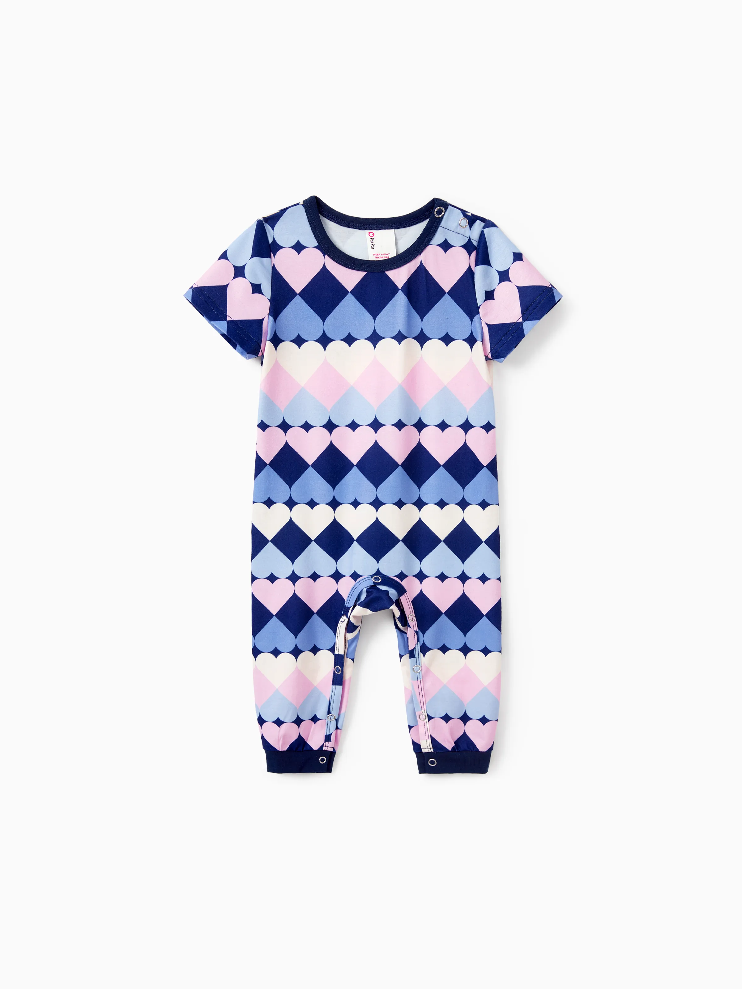 

Valentine's Day Family Pajamas Short-sleeve Heart Print Matching Set