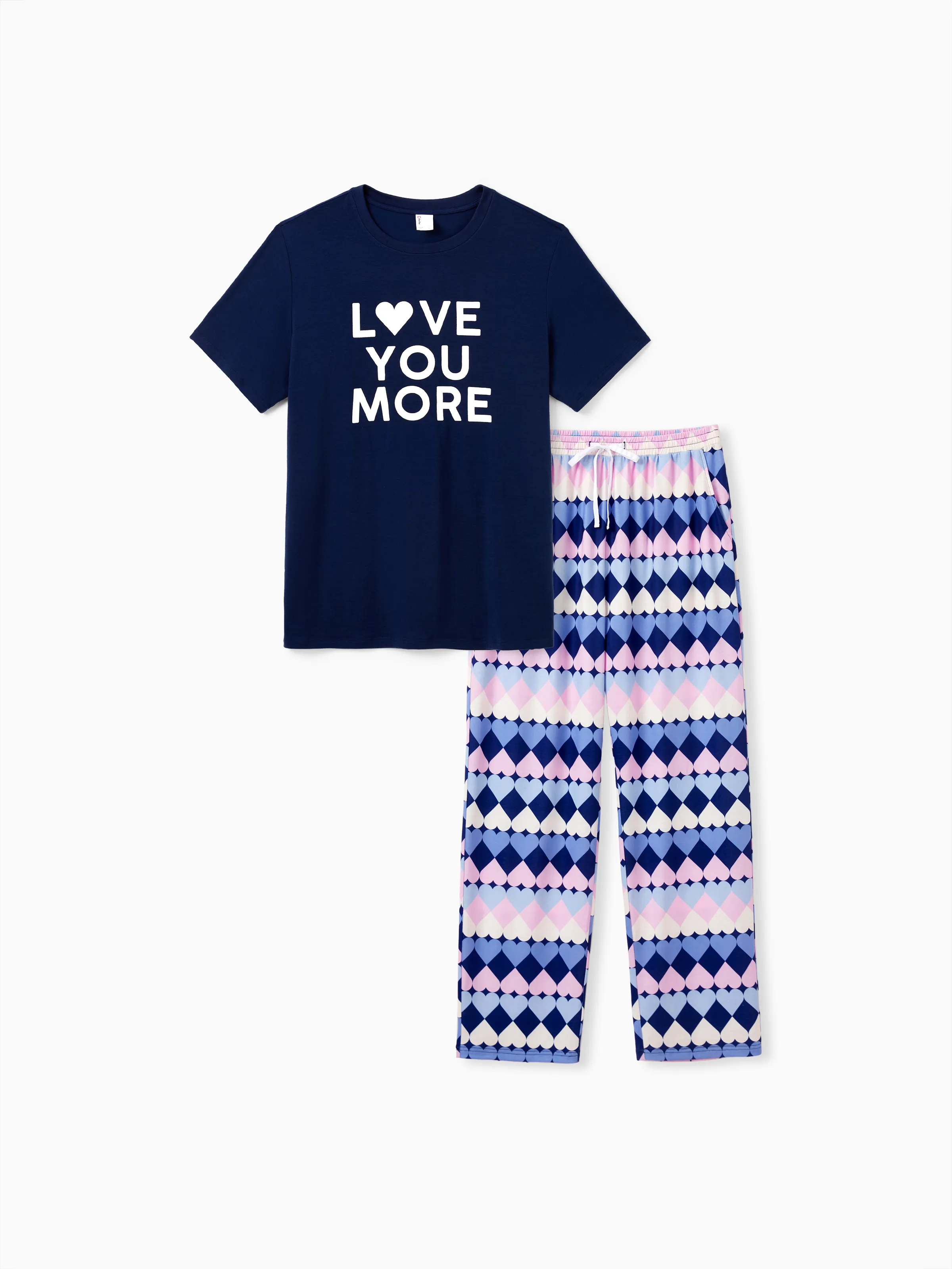 

Valentine's Day Family Pajamas Short-sleeve Heart Print Matching Set