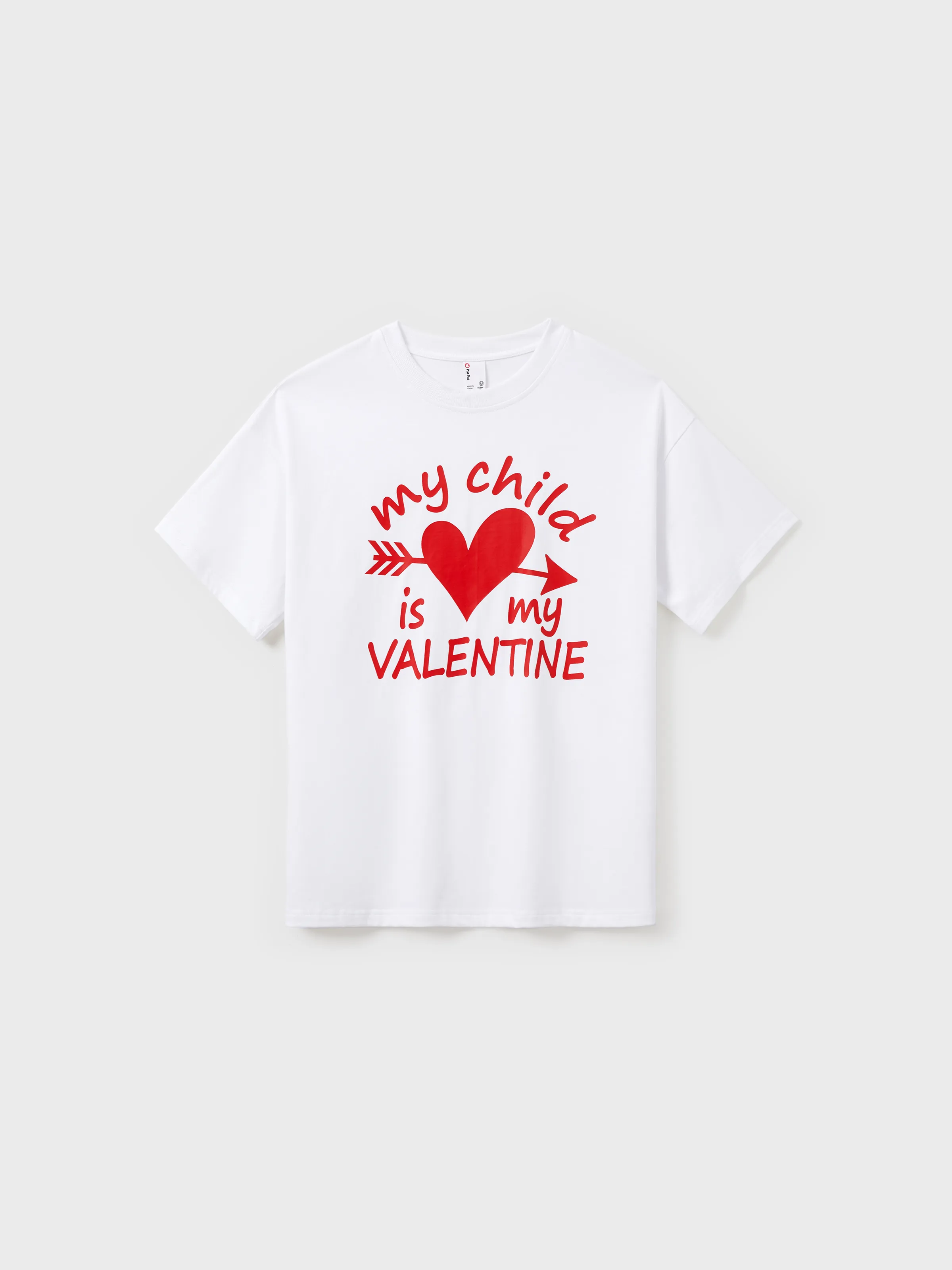 

Valentine's Day Mommy and Me Cotton Letter Print Short-sleeve Tops