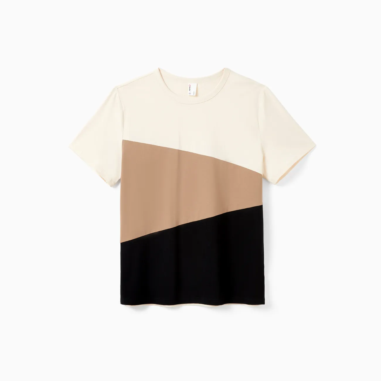 Valentine's Day Family Matching Sets Colorblock Tee or Bowknot Print Strap Dress