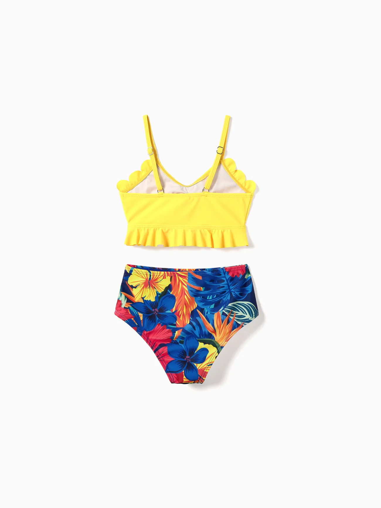 Girl - Matching Swimsuits for Couple and Family - Plants Two-piece Swimsuit & Swim Trunks Shorts (Medium Thickness) - ColorBlock - image 10