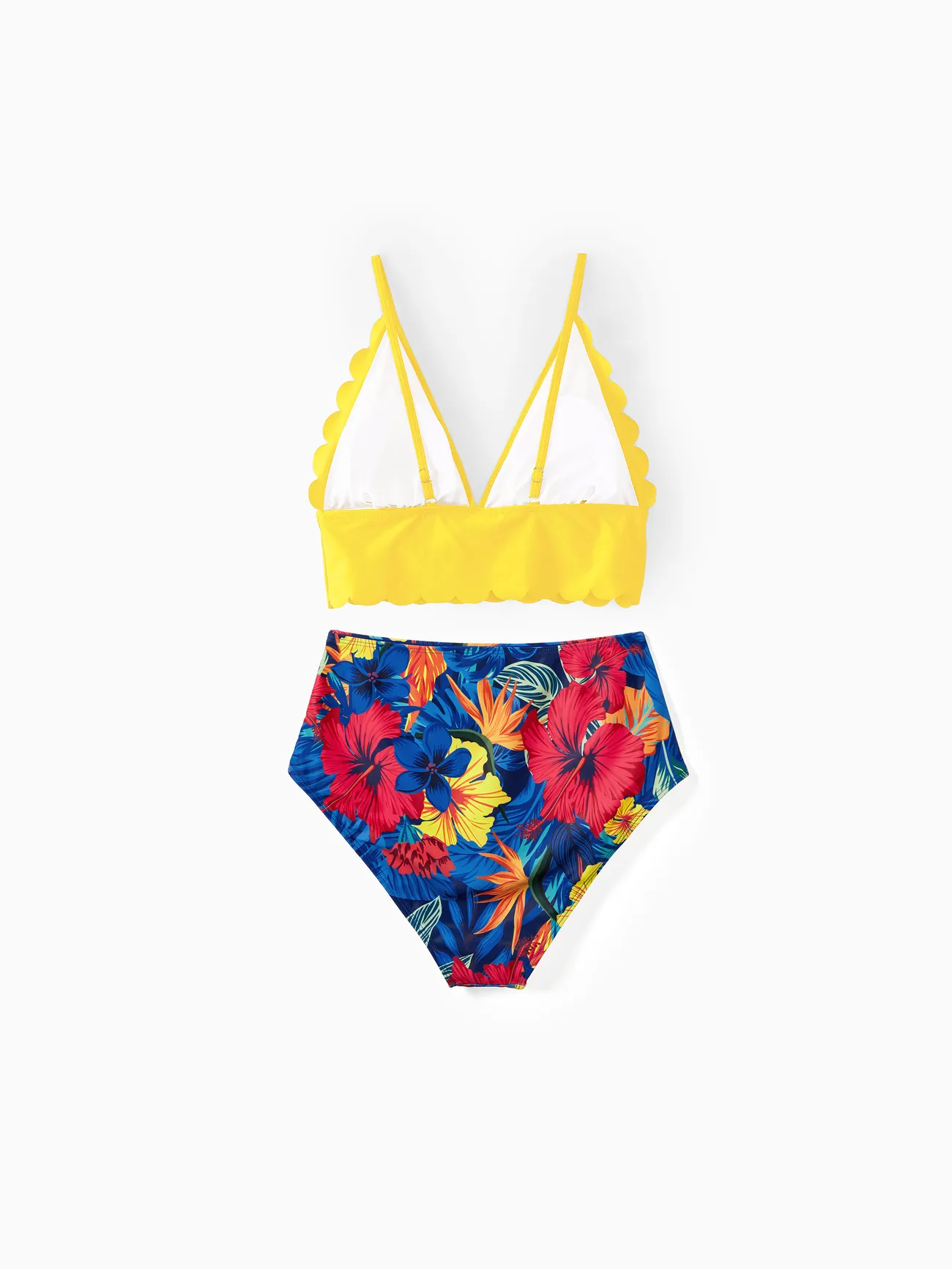 Women - Matching Swimsuits for Couple and Family - Plants Two-piece Swimsuit & Swim Trunks Shorts (Medium Thickness) - ColorBlock - image 4