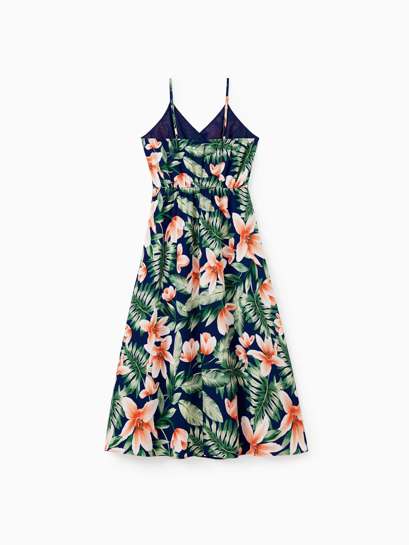 Women - Tropical Vacation Outfits with Plant and Flower Print – Matching Shirts and Dresses - royalblue - image 3