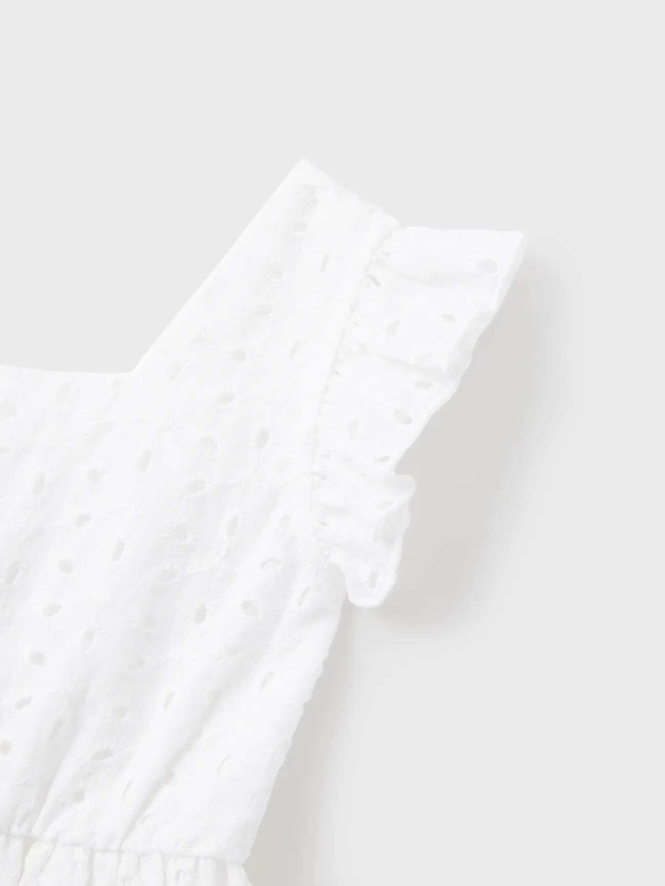 Baby Girl - Cotton Embroidered A-Line Dress, Matching Mommy and Me Dresses - White - image 14