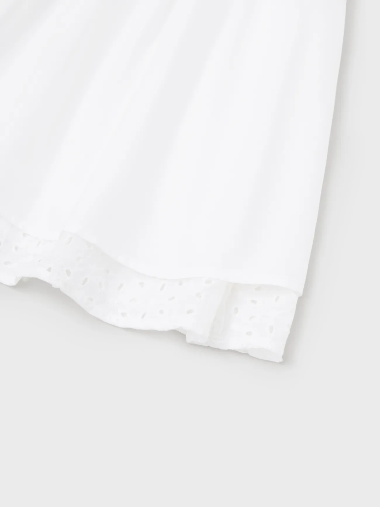 Girl - Cotton Embroidered A-Line Dress, Matching Mommy and Me Dresses - White - image 9