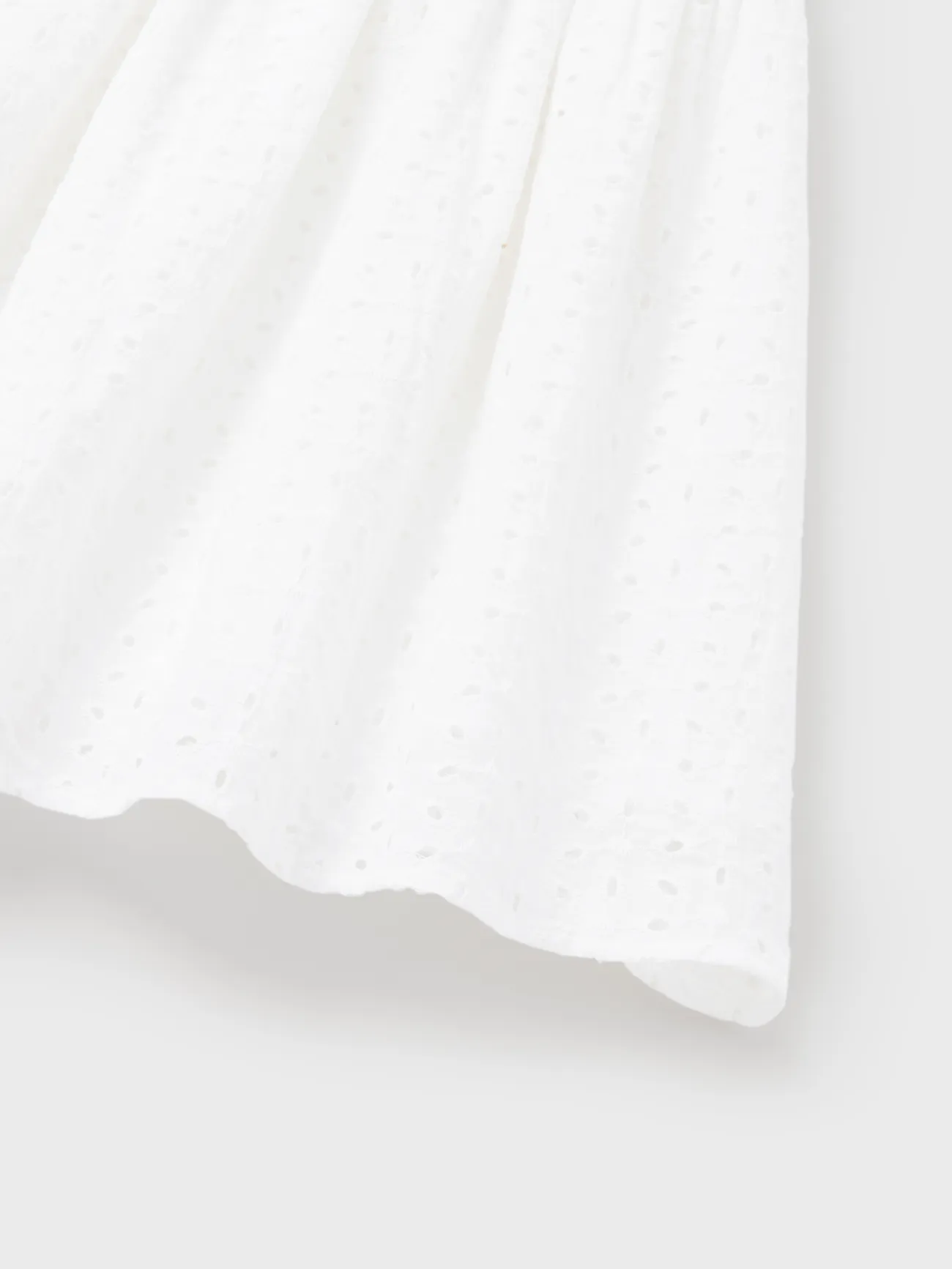 Girl - Cotton Embroidered A-Line Dress, Matching Mommy and Me Dresses - White - image 11