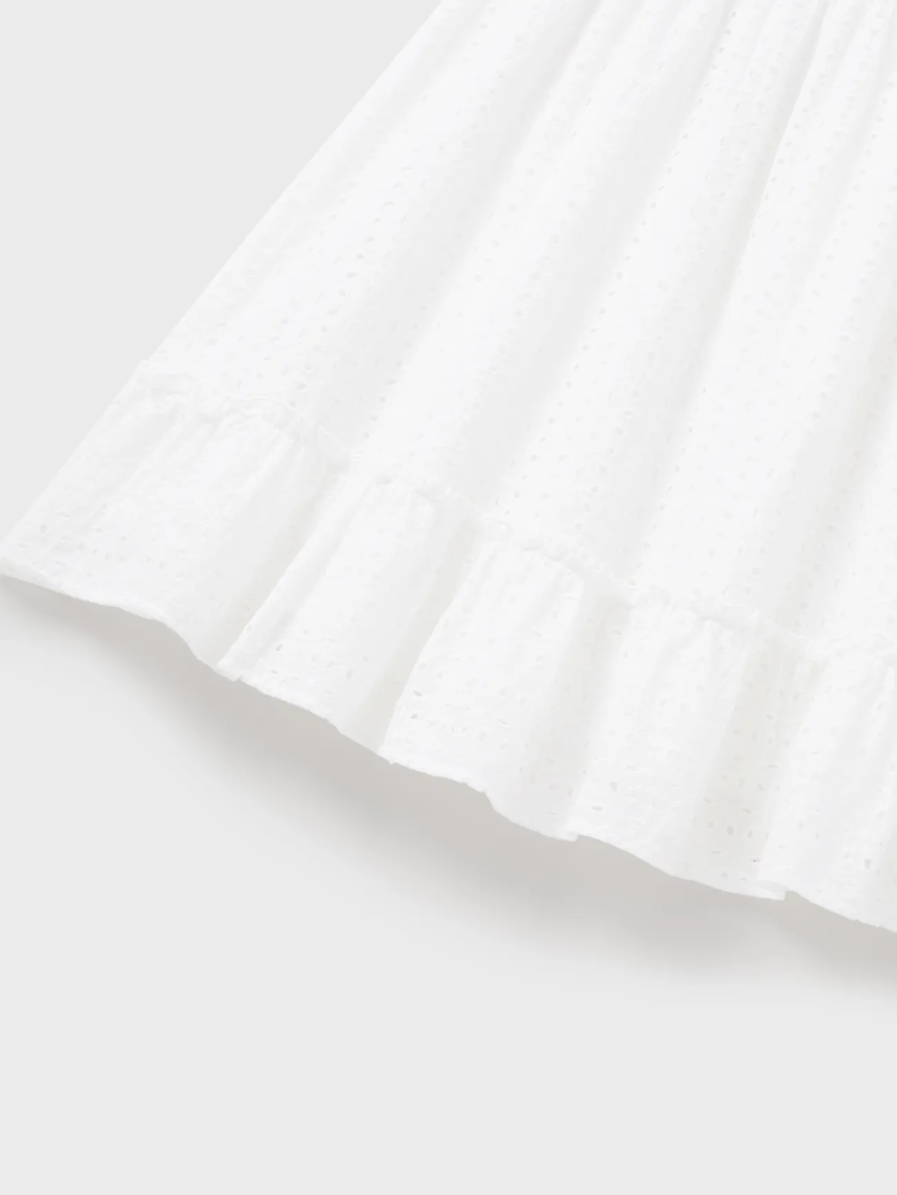 Women - Cotton Embroidered A-Line Dress, Matching Mommy and Me Dresses - White - image 4
