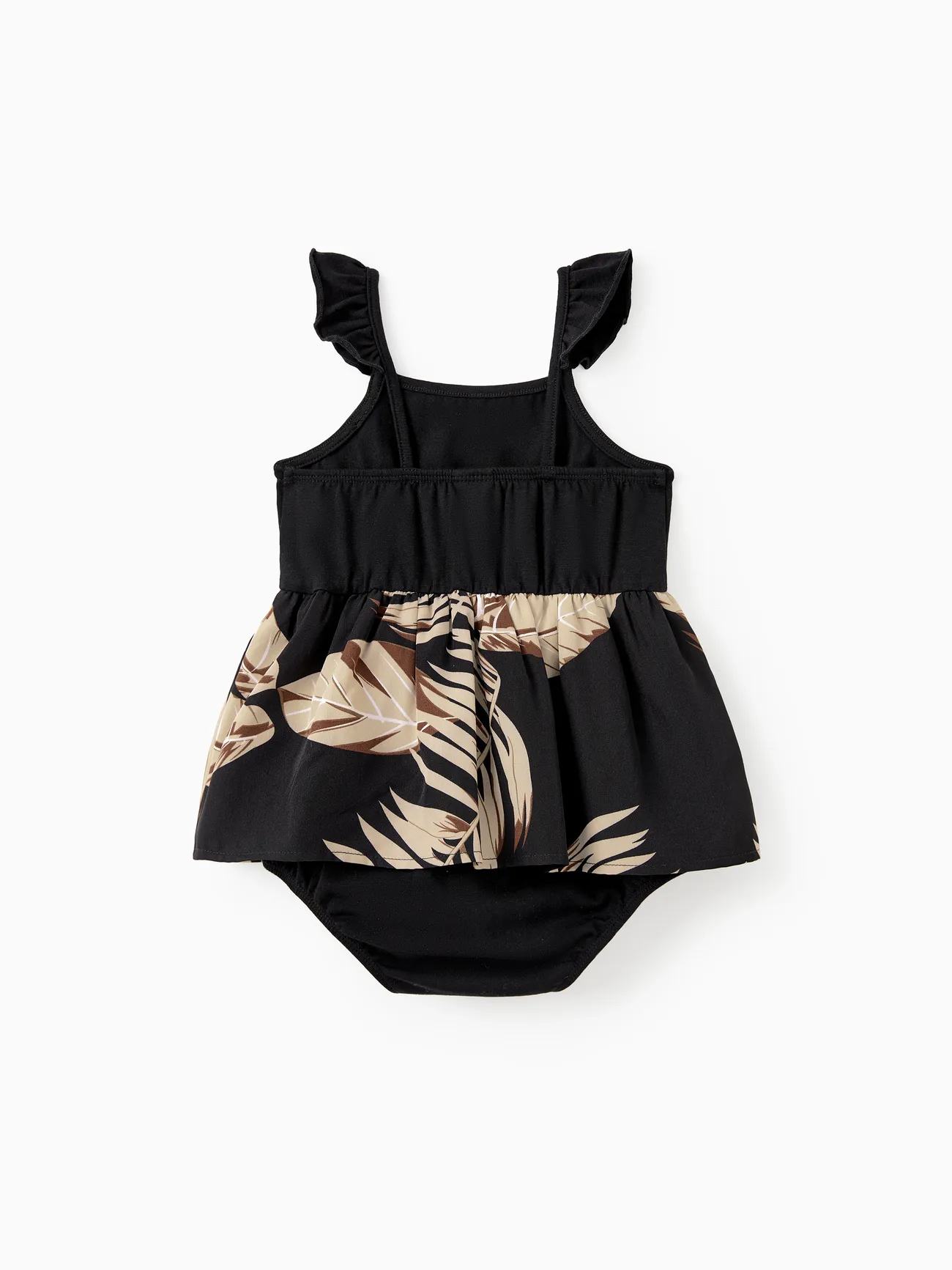 Baby Girl - Black Tropical Vacation Outfits for Matching Family - Black - image 13