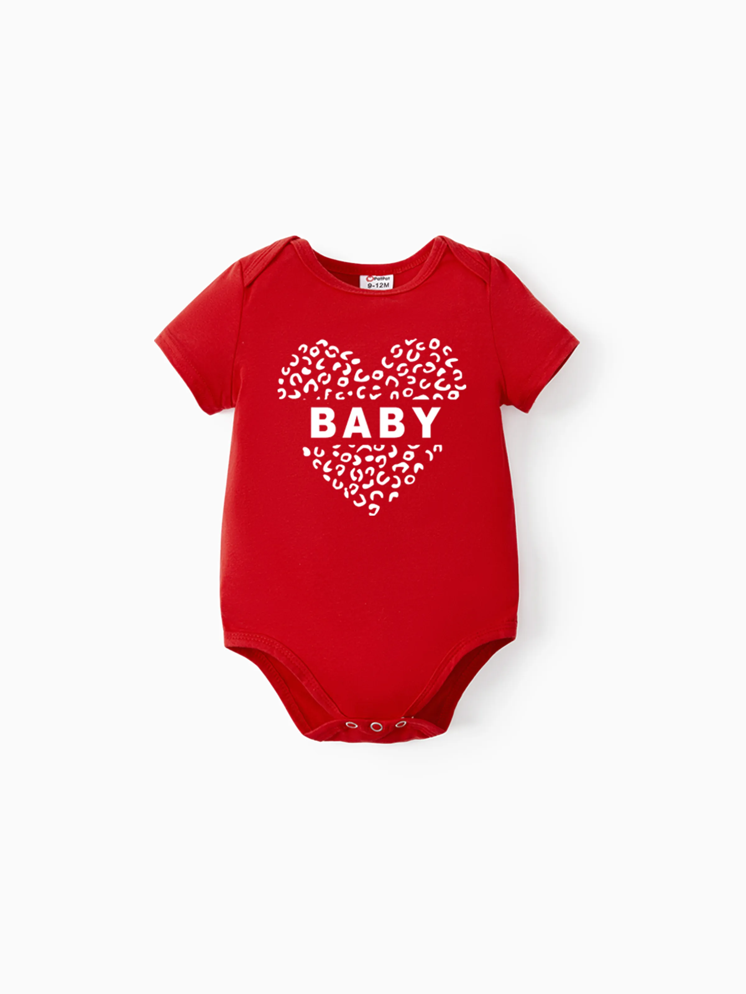 

Valentine's Day Cotton Tops Family Matching Letter T-Shirt.