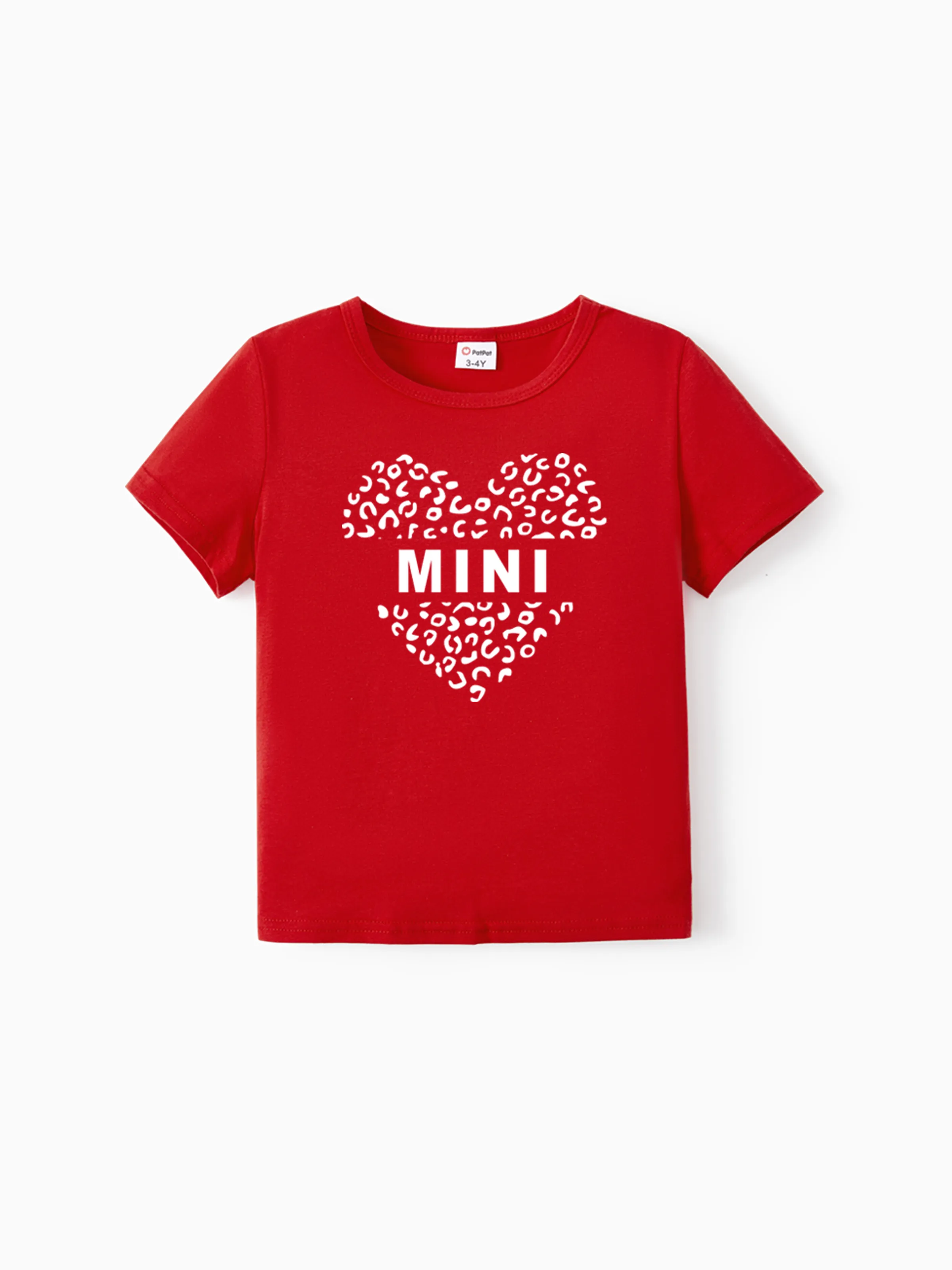 

Valentine's Day Cotton Tops Family Matching Letter T-Shirt.