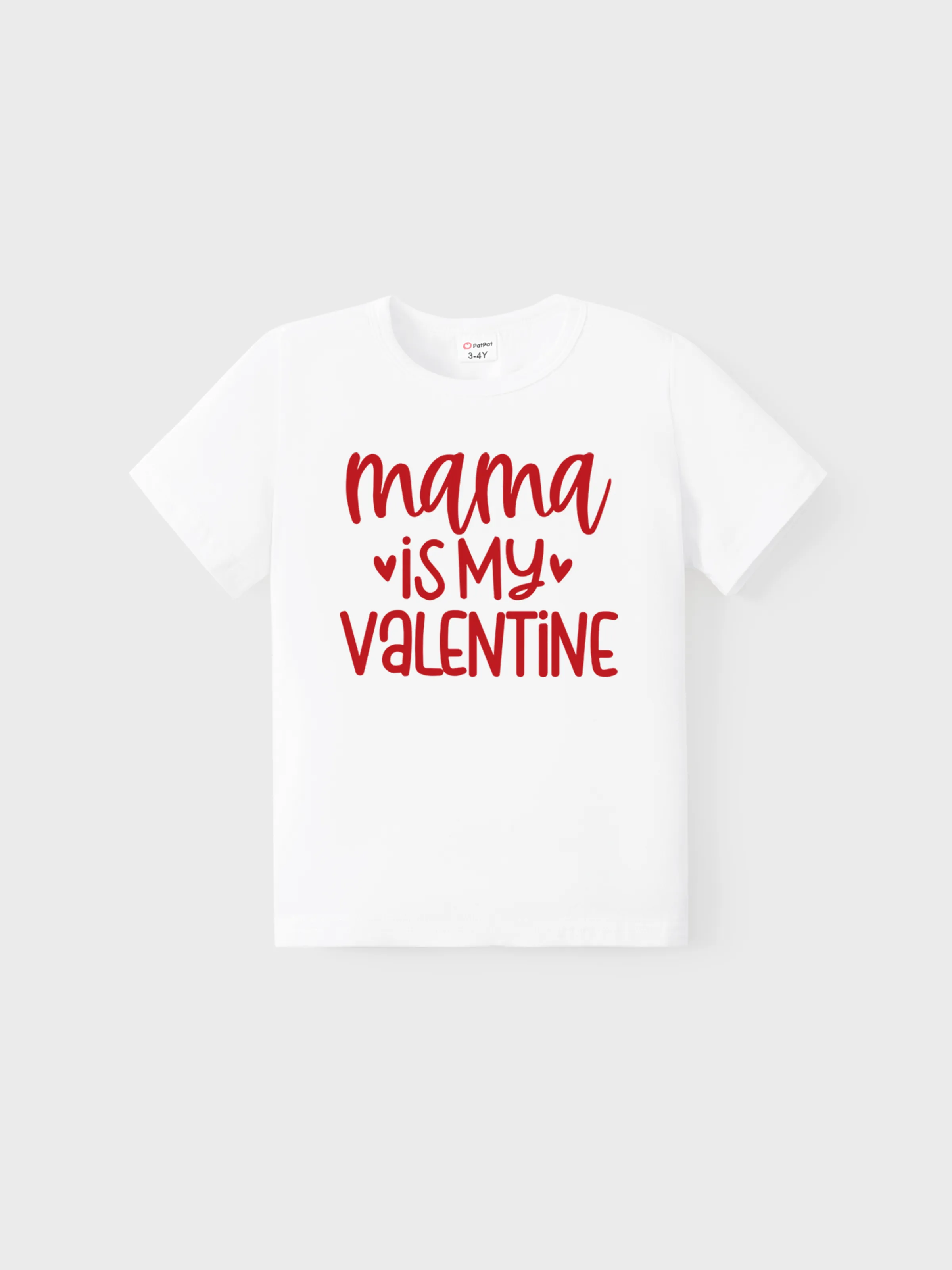 

Valentine's Day Mommy and Me Cotton Letter Print Short-sleeve Top