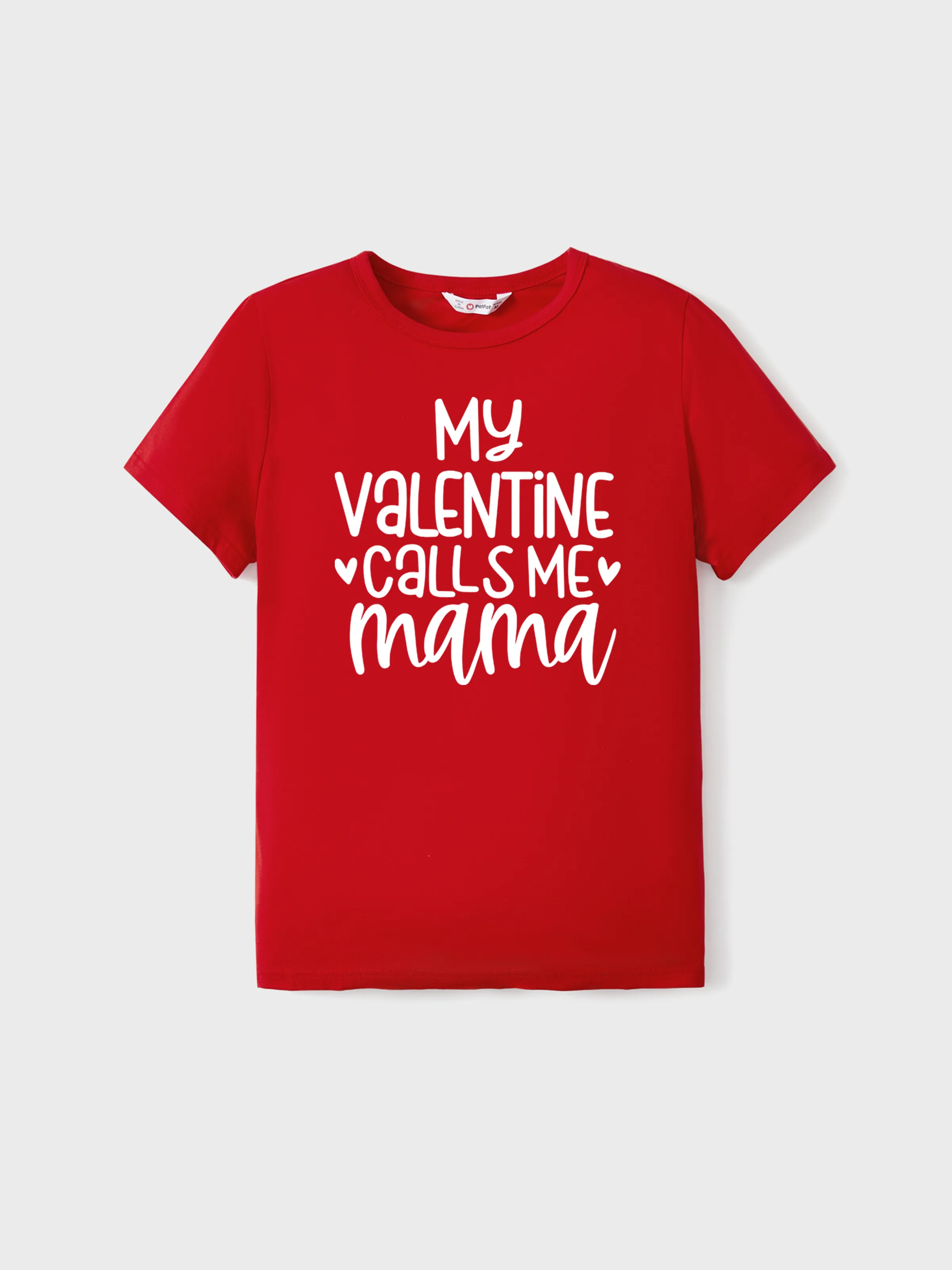 

Valentine's Day Mommy and Me Cotton Letter Print Short-sleeve Top