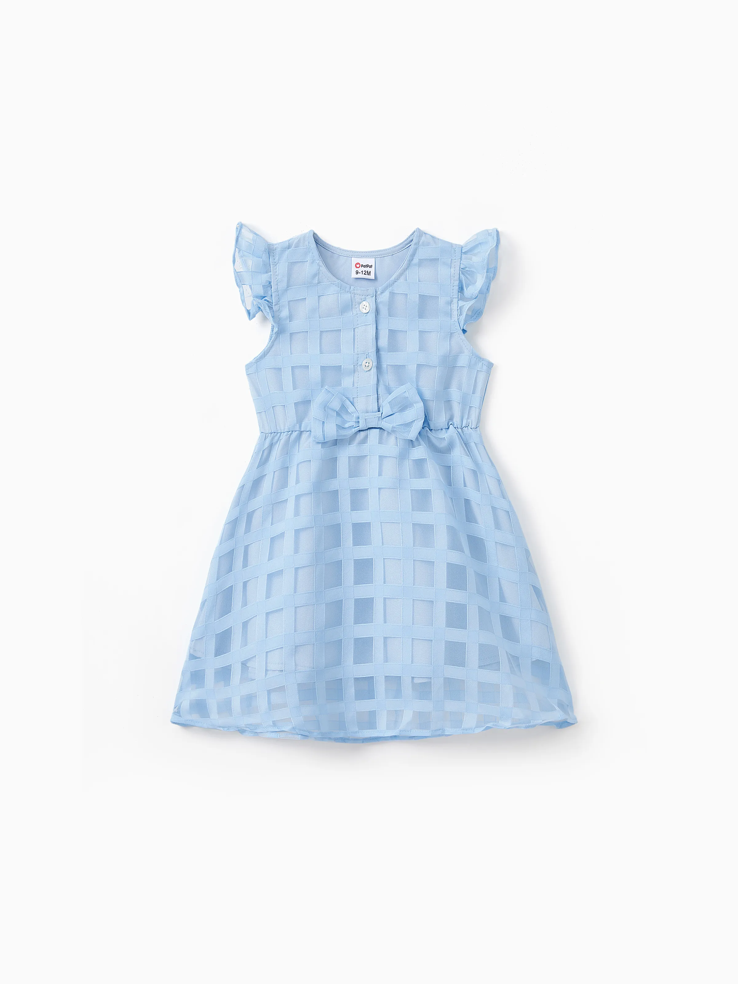 

Family Matching Sets Blue Vacation Mode Tee or Tiered Checkered Organza Mesh Halter Dress