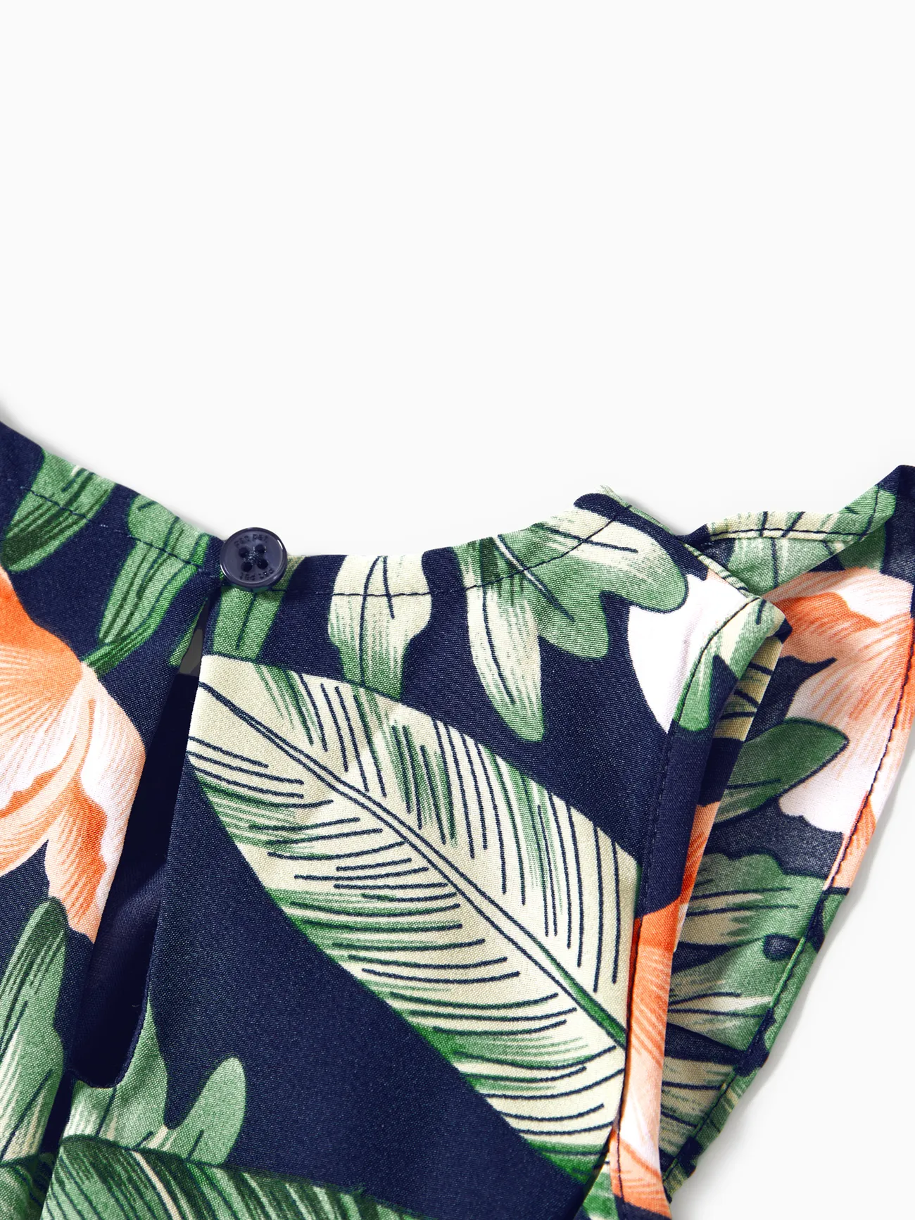 Baby Girl - Tropical Vacation Outfits with Plant and Flower Print – Matching Shirts and Dresses - royalblue - image 13