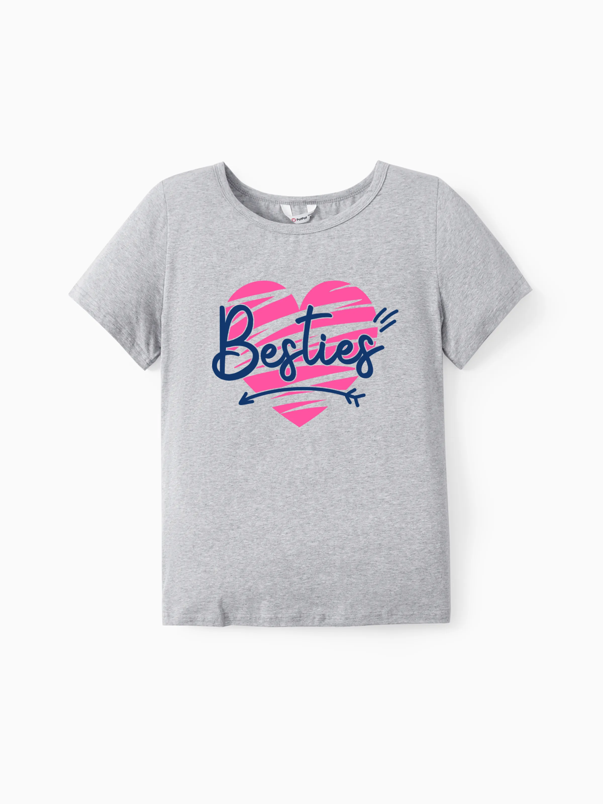 

Valentine's Day Cotton Matching Tee Letter Short-sleeve Tops for Mommy and Me