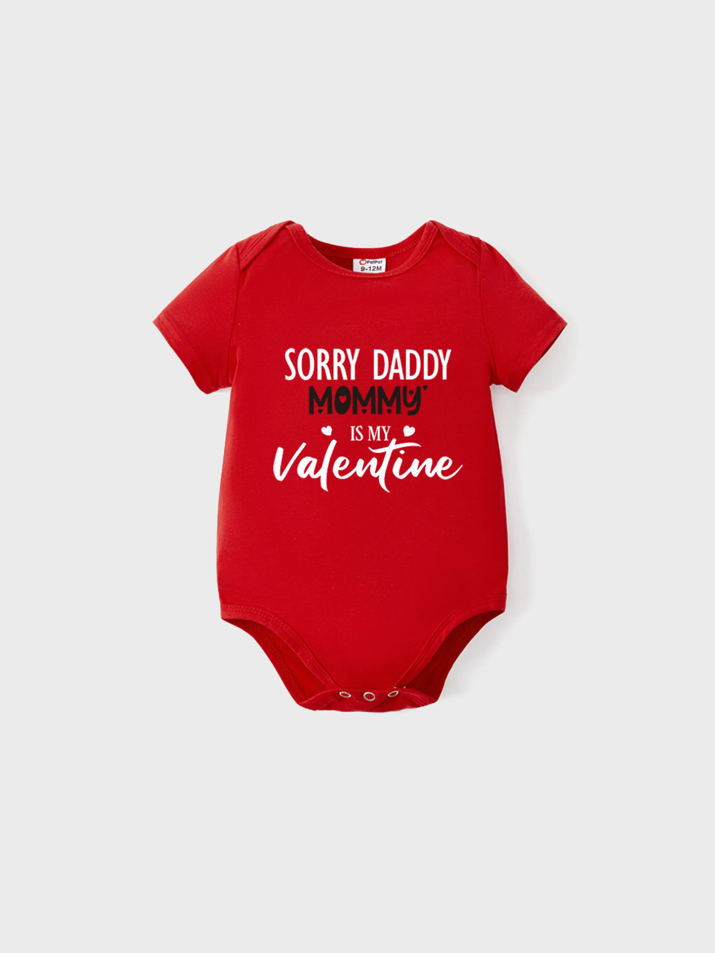 

Valentine's Day Family Matching Cotton Letter Short Sleeve Tops