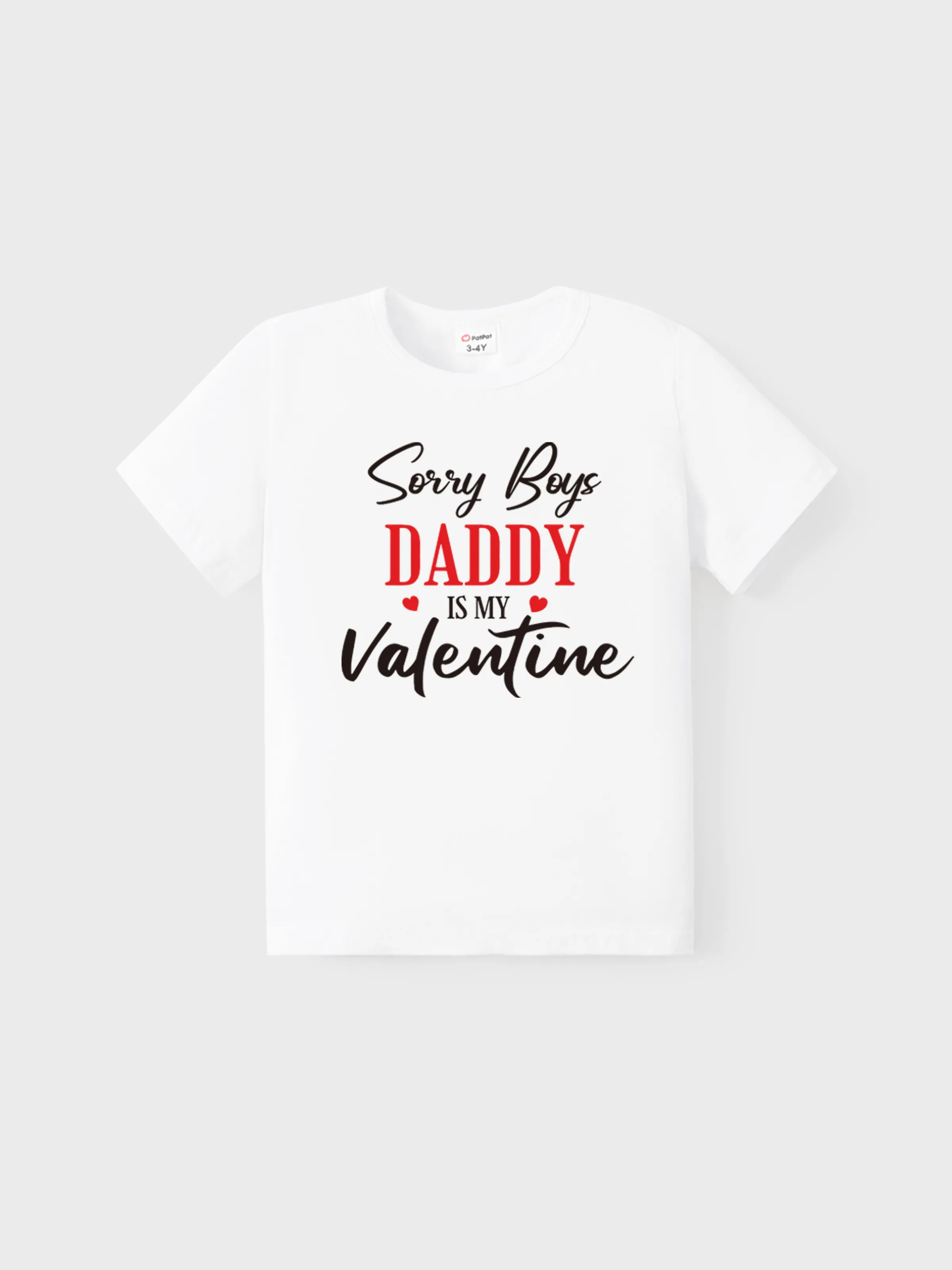 

Valentine's Day Family Matching Cotton Letter Short Sleeve Tops