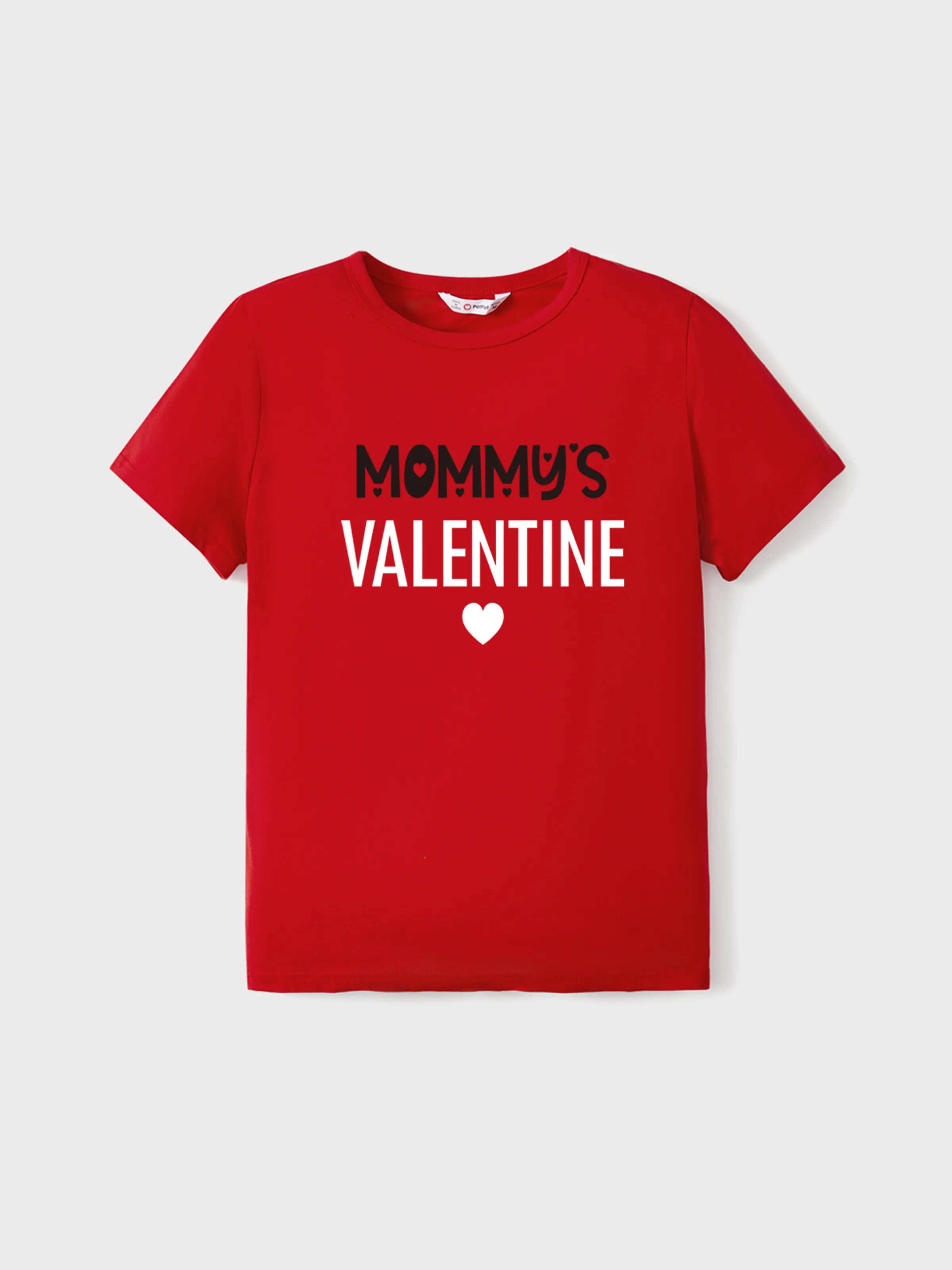 

Valentine's Day Family Matching Cotton Letter Short Sleeve Tops