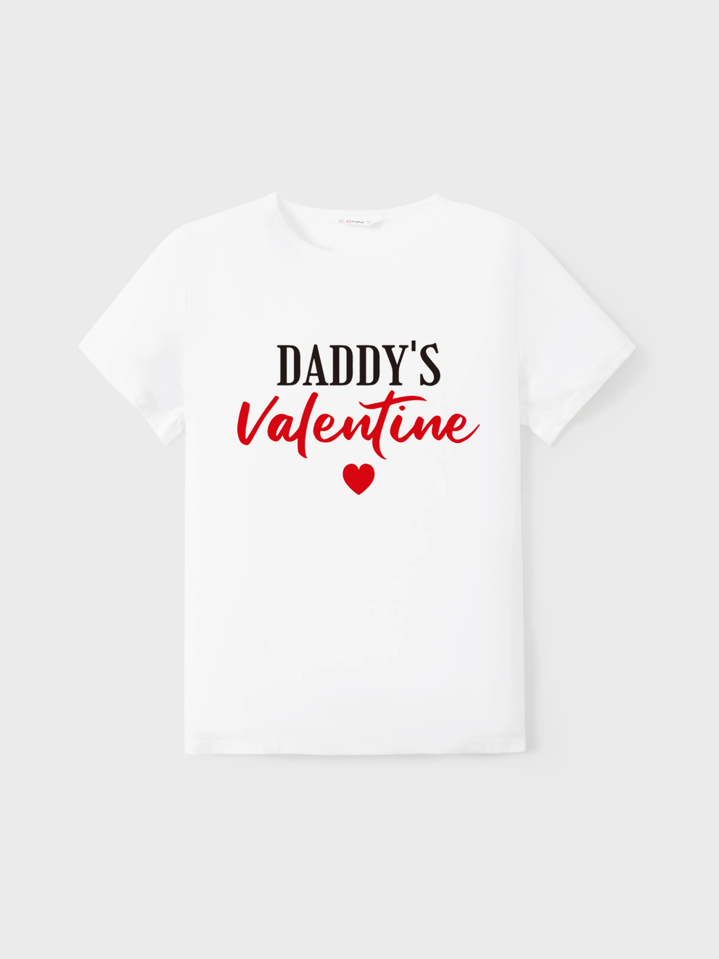 

Valentine's Day Family Matching Cotton Letter Short Sleeve Tops