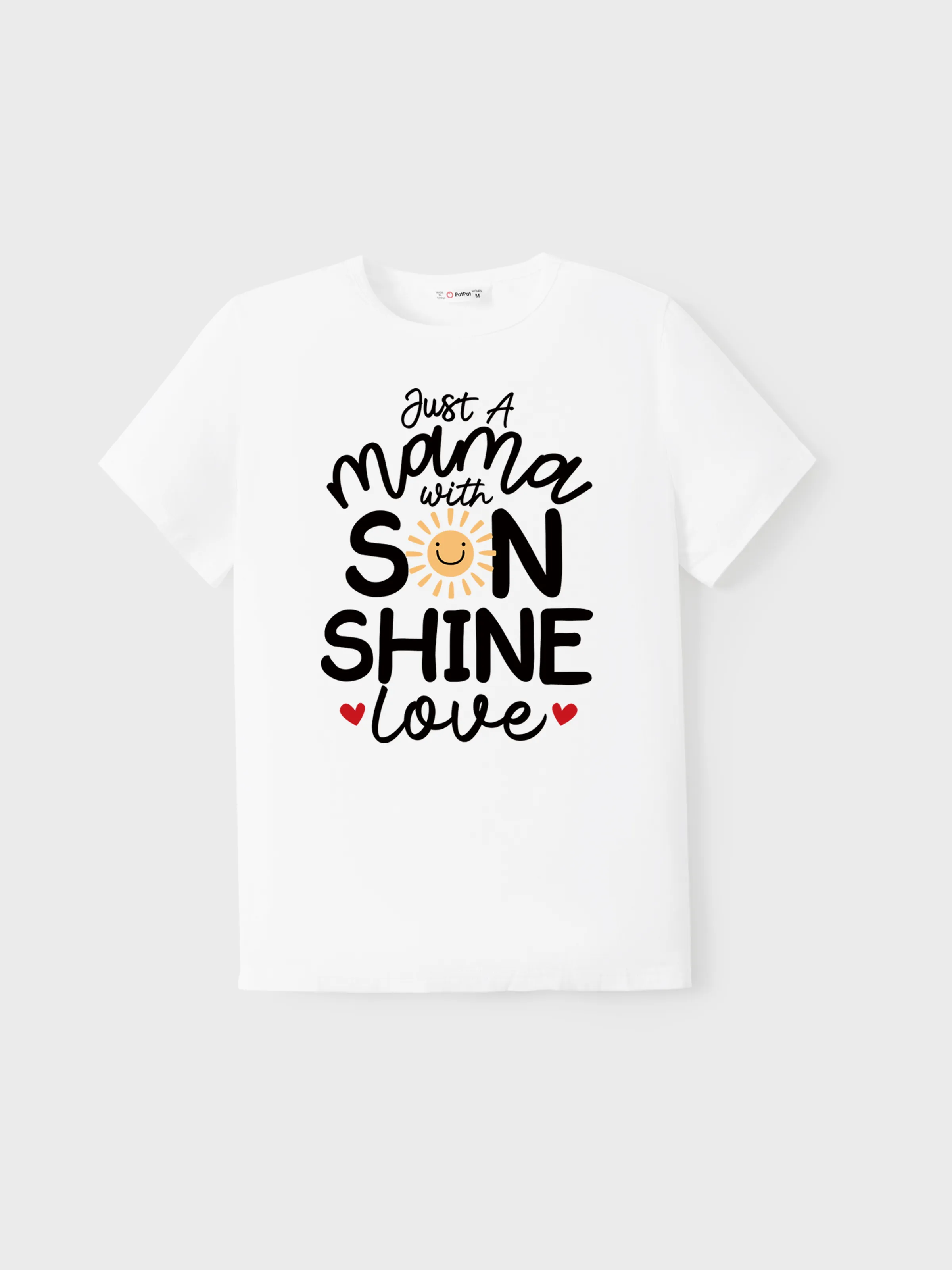 

Valentine's Day Mommy and Me Matching Letter Print Short-sleeve Tops