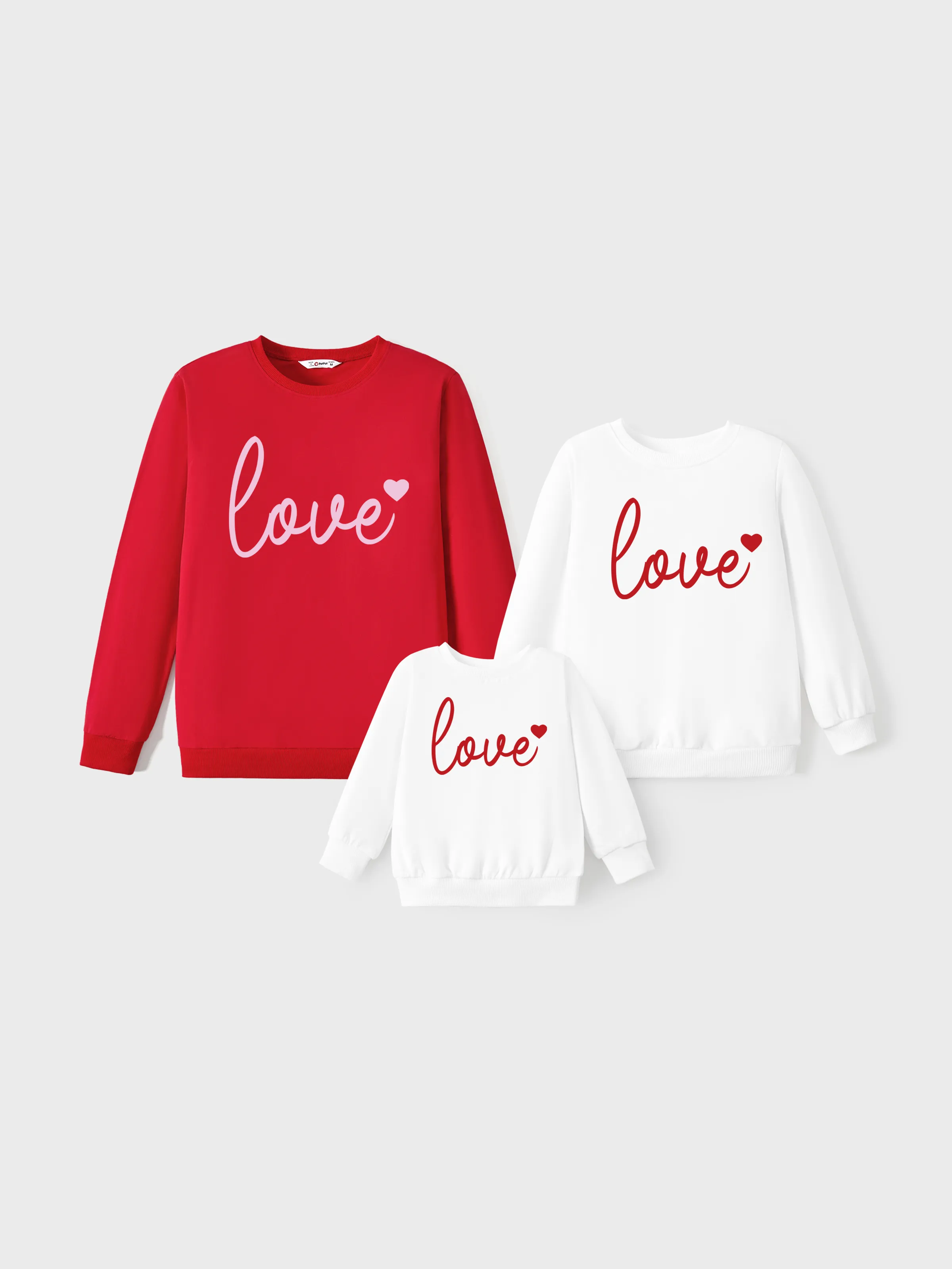 Valentine's Day Letter Long-sleeve Tops for Mommy and Me